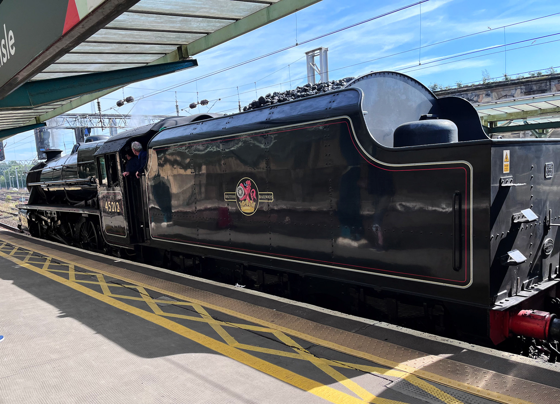 Trains in Carlisle Railway Station on 10 July 2025