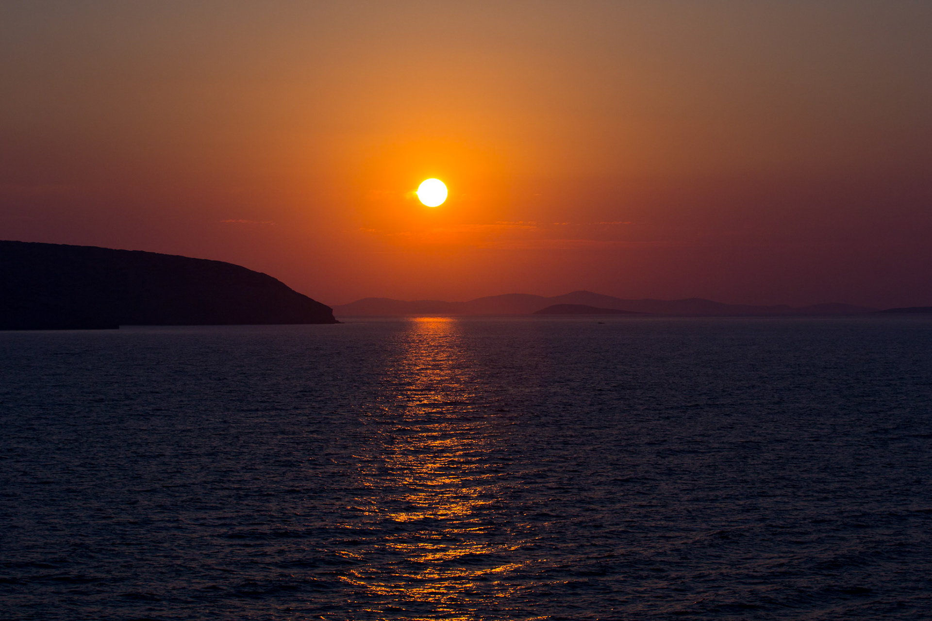 Sunset over Naxos Please see my other Photographs at: http://www.jamespdeans.co.uk/