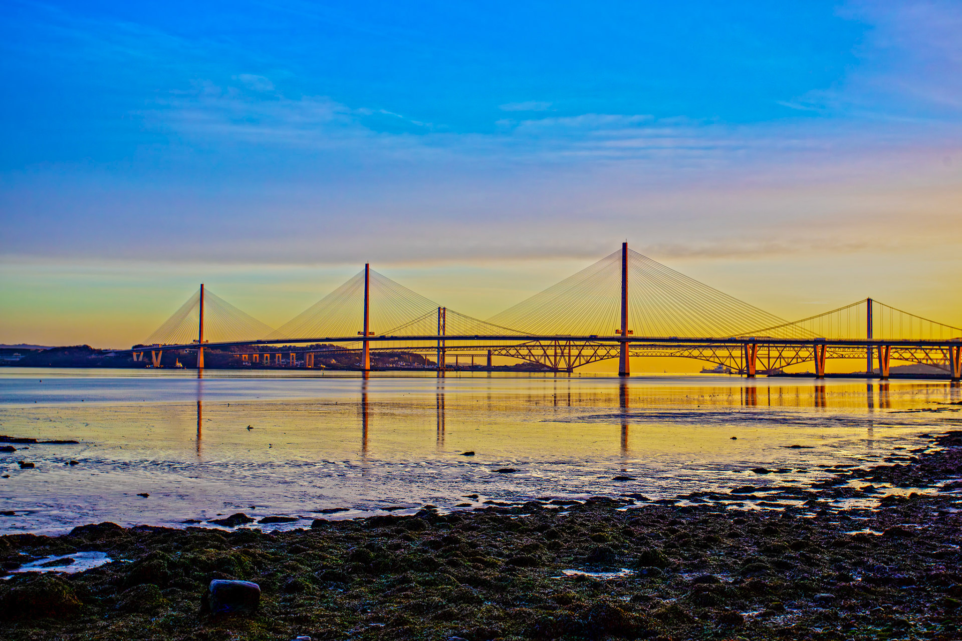 The Forth Bridges viewed from Hopetoun 04 December 2024