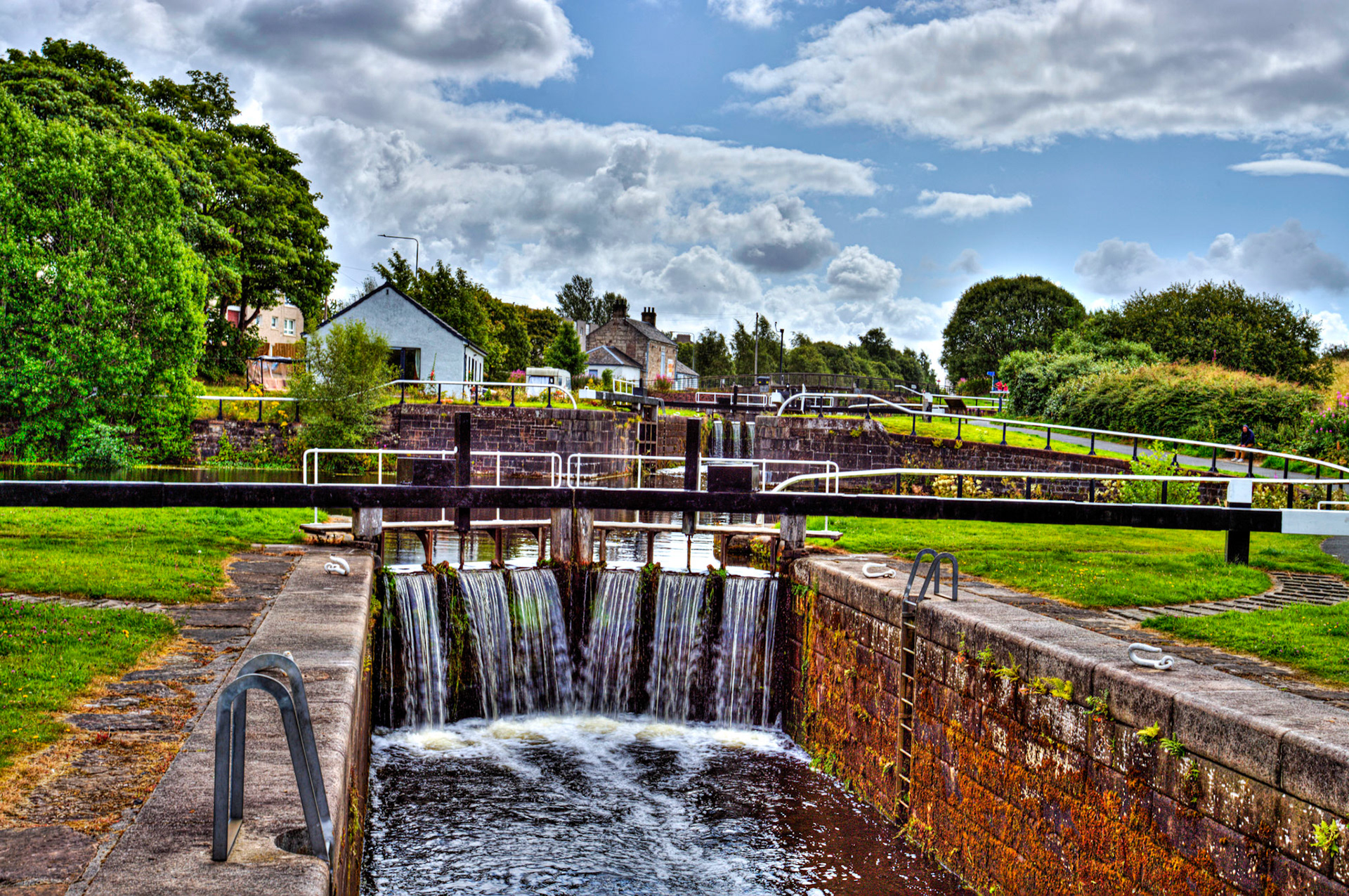 Maryhill Locks on the Forth &amp; Clyde Canal. 03 August 2024.