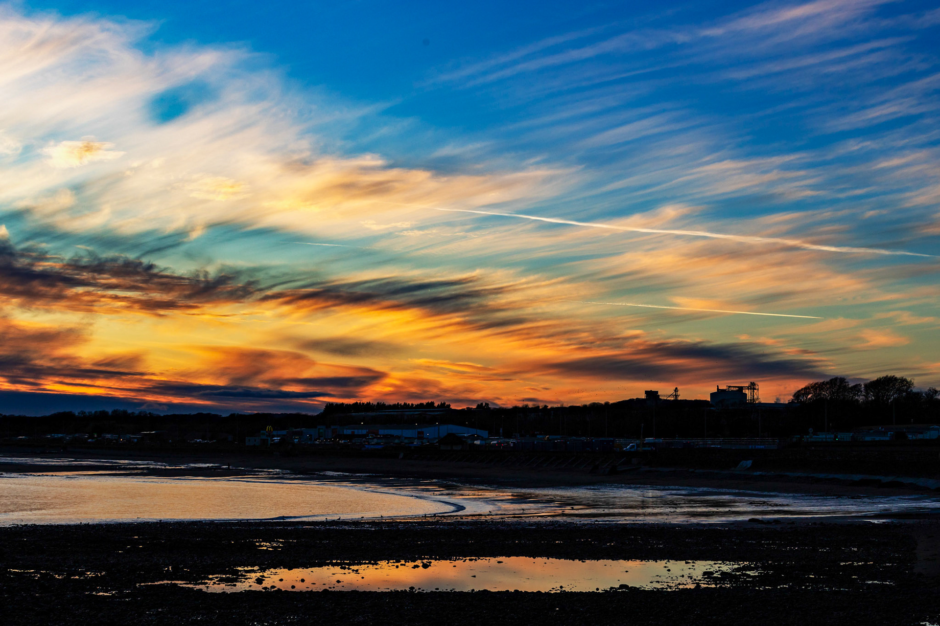 Sunset at Arbroath 08 February 2024