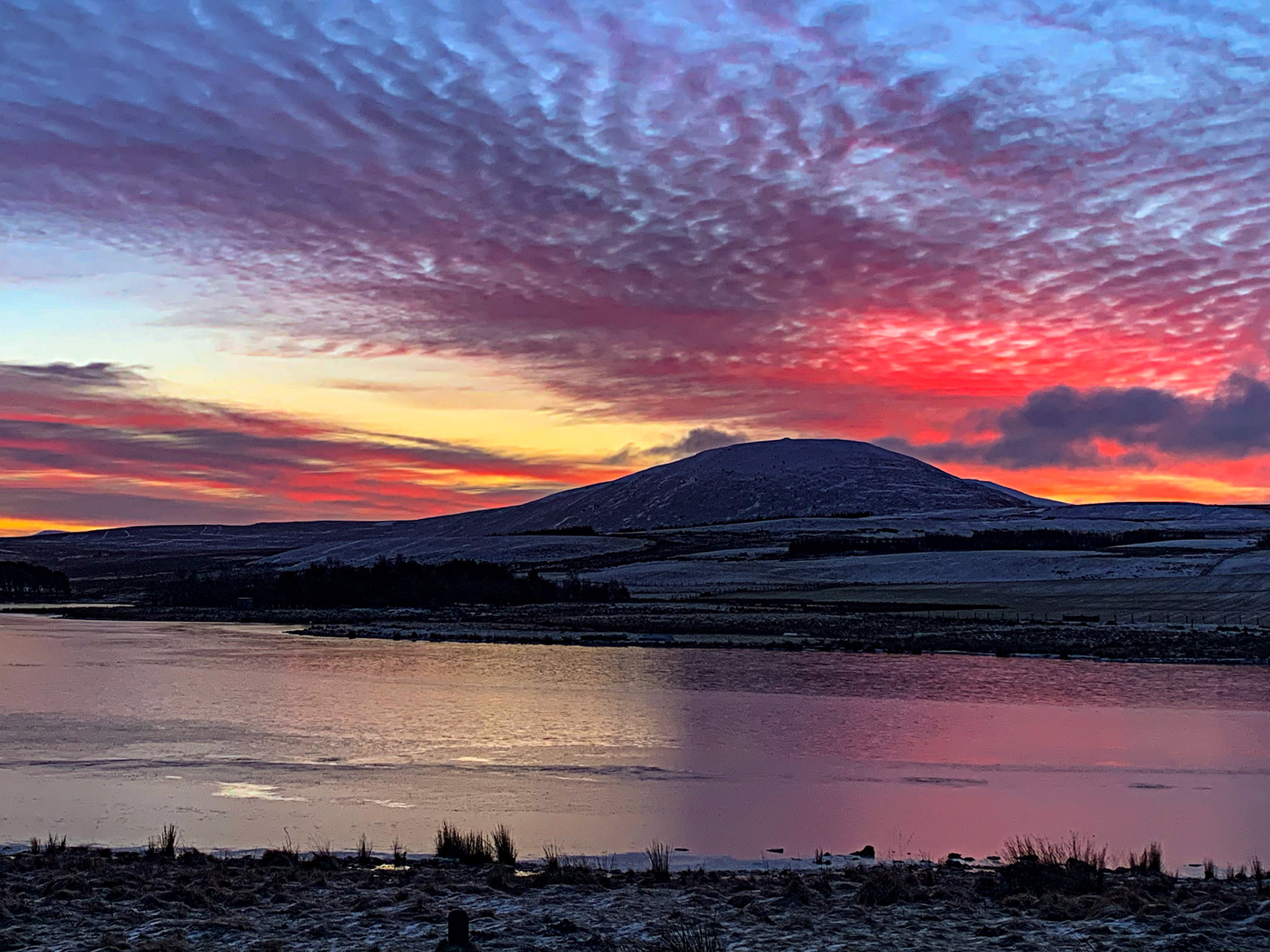 Sun Rise at Harperrig Reservoir 31 January 2021 Please see my other photos at JamesPDeans.co.uk