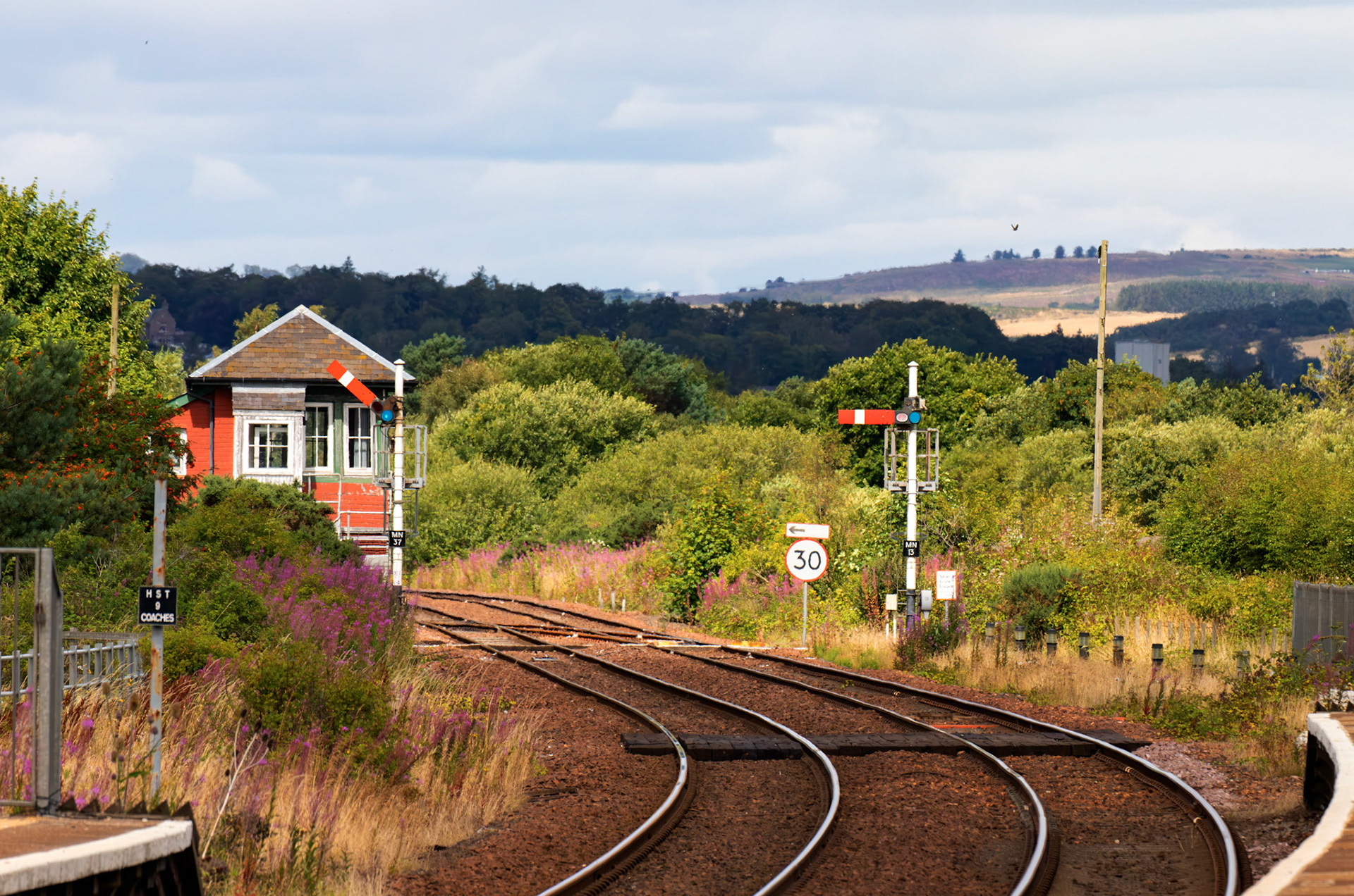 Main Line and signal box at Montrose 31 July 2026