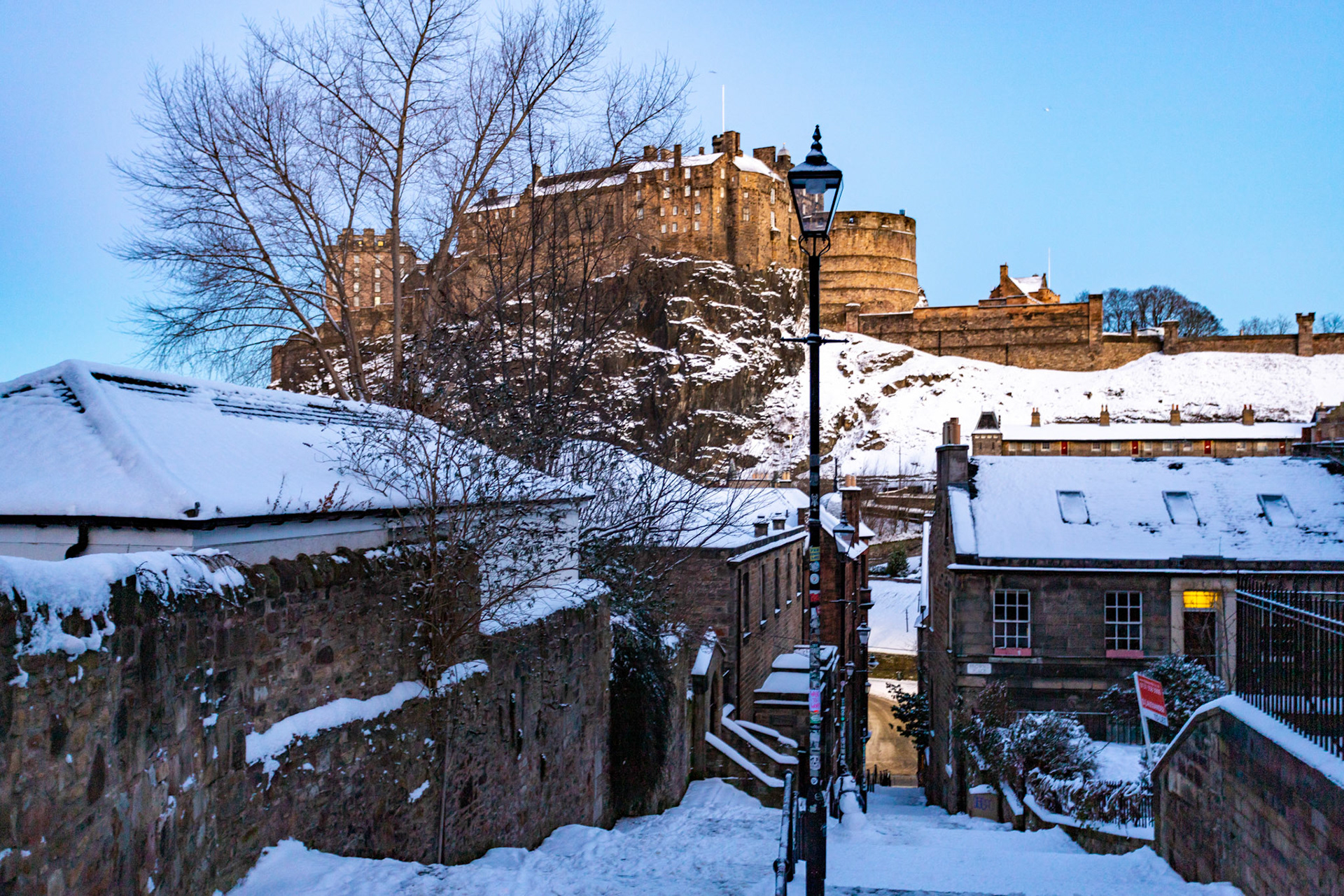 Edinburgh Castle viewed from Flodden Wall 11 Feb 2021 Please see my other photos at JamesPDeans.co.uk