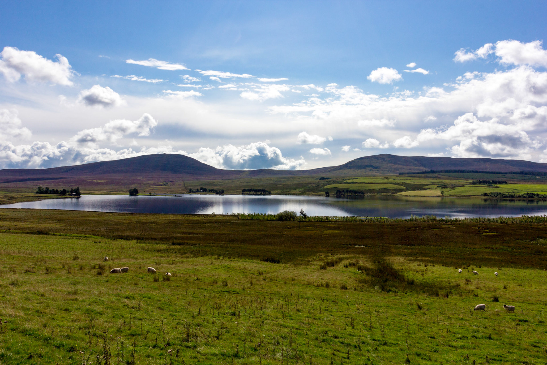 East &amp; West Cairn Hills and the Cauldstane Slap in the Pentland Hills. The water is Harperrig Reservoir. Viewed from the Lang Whang (A70) at Harperrig Reservoir. Please see my other Photographs at: http://www.jamespdeans.co.uk