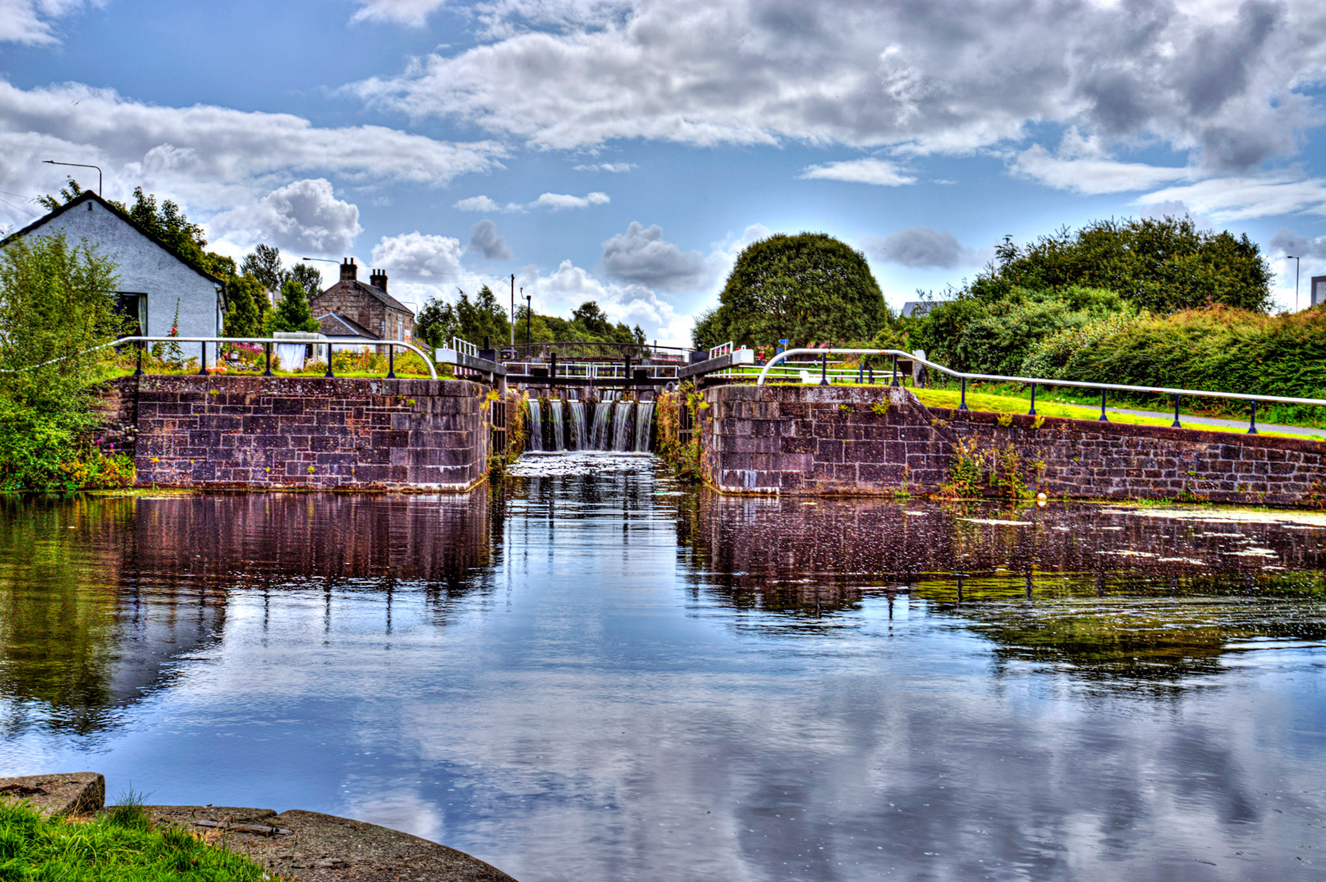 Maryhill Locks on the Forth &amp; Clyde Canal. 03 August 2024.