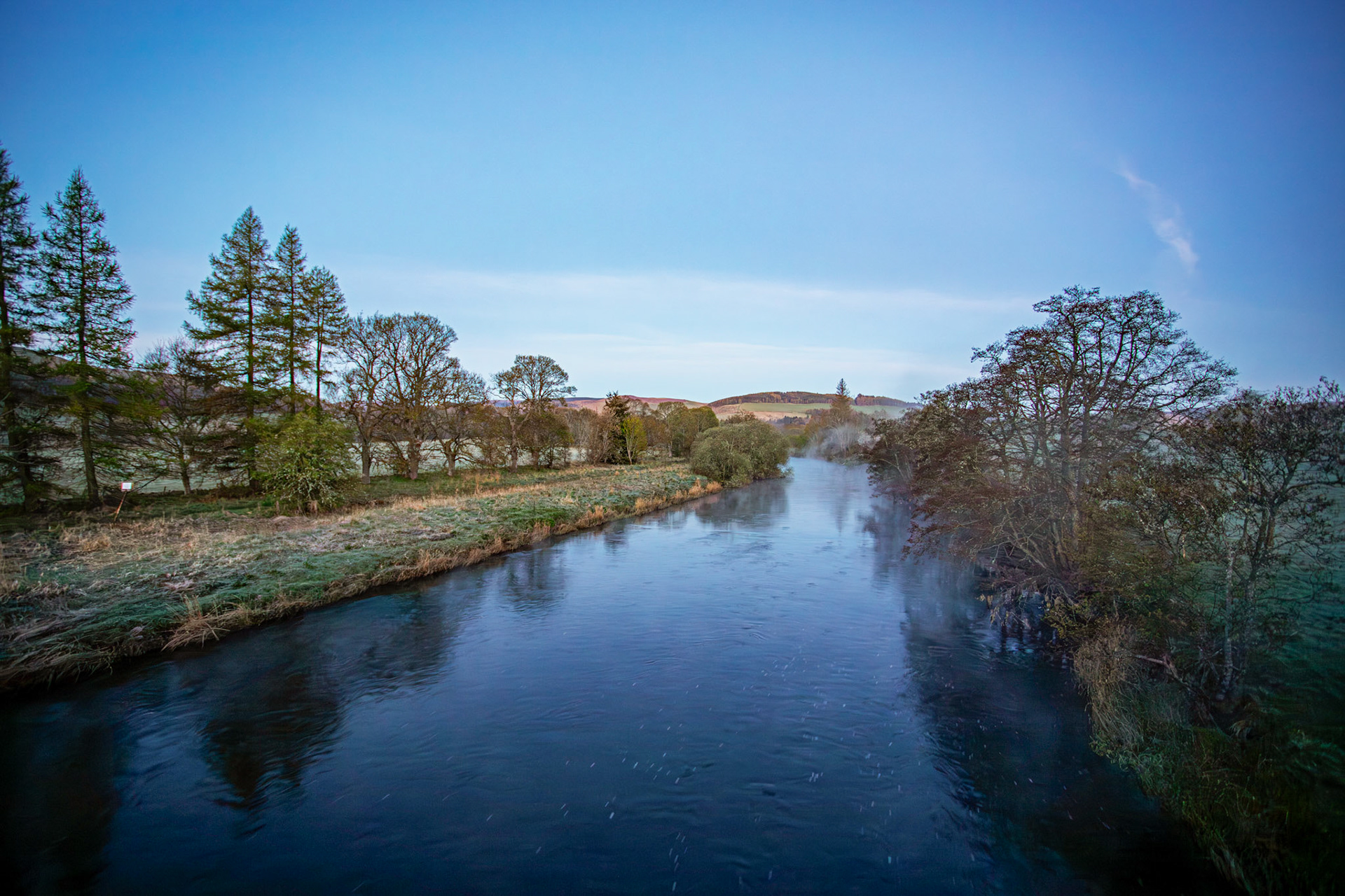 Mist over the river Tweed