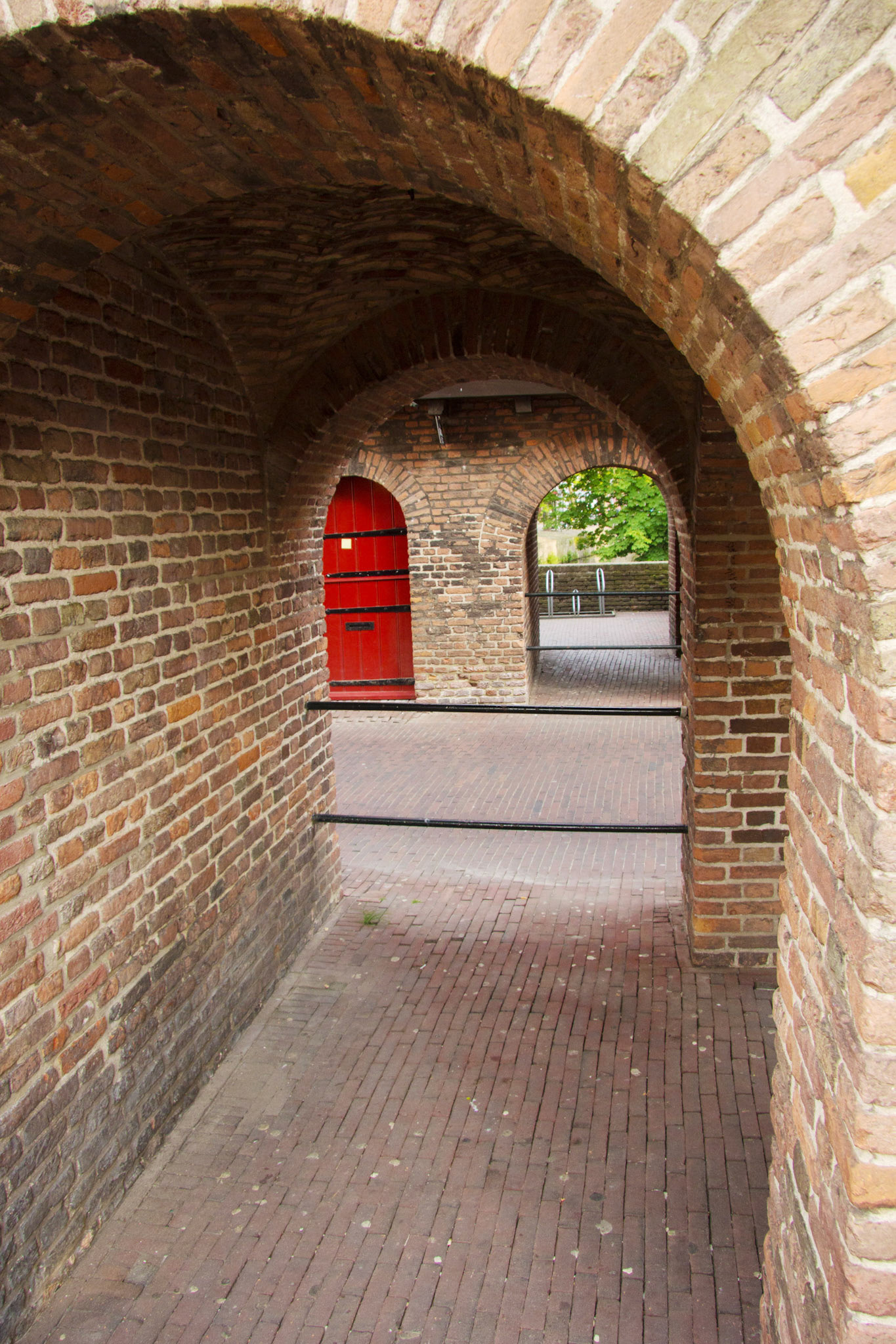One of the pedestrian routes through the town defences.