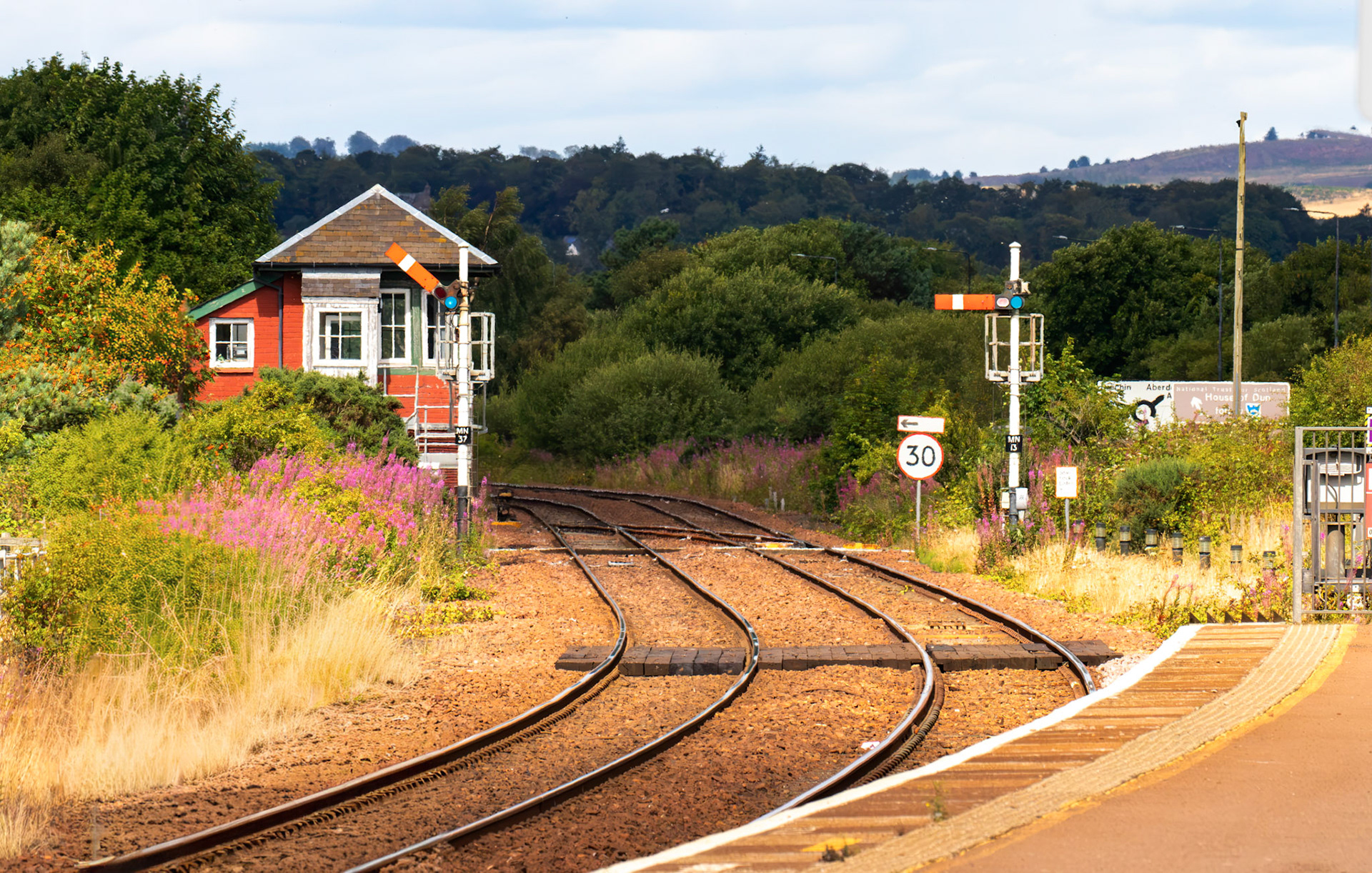 Main Line and signal box at Montrose 31 July 2026