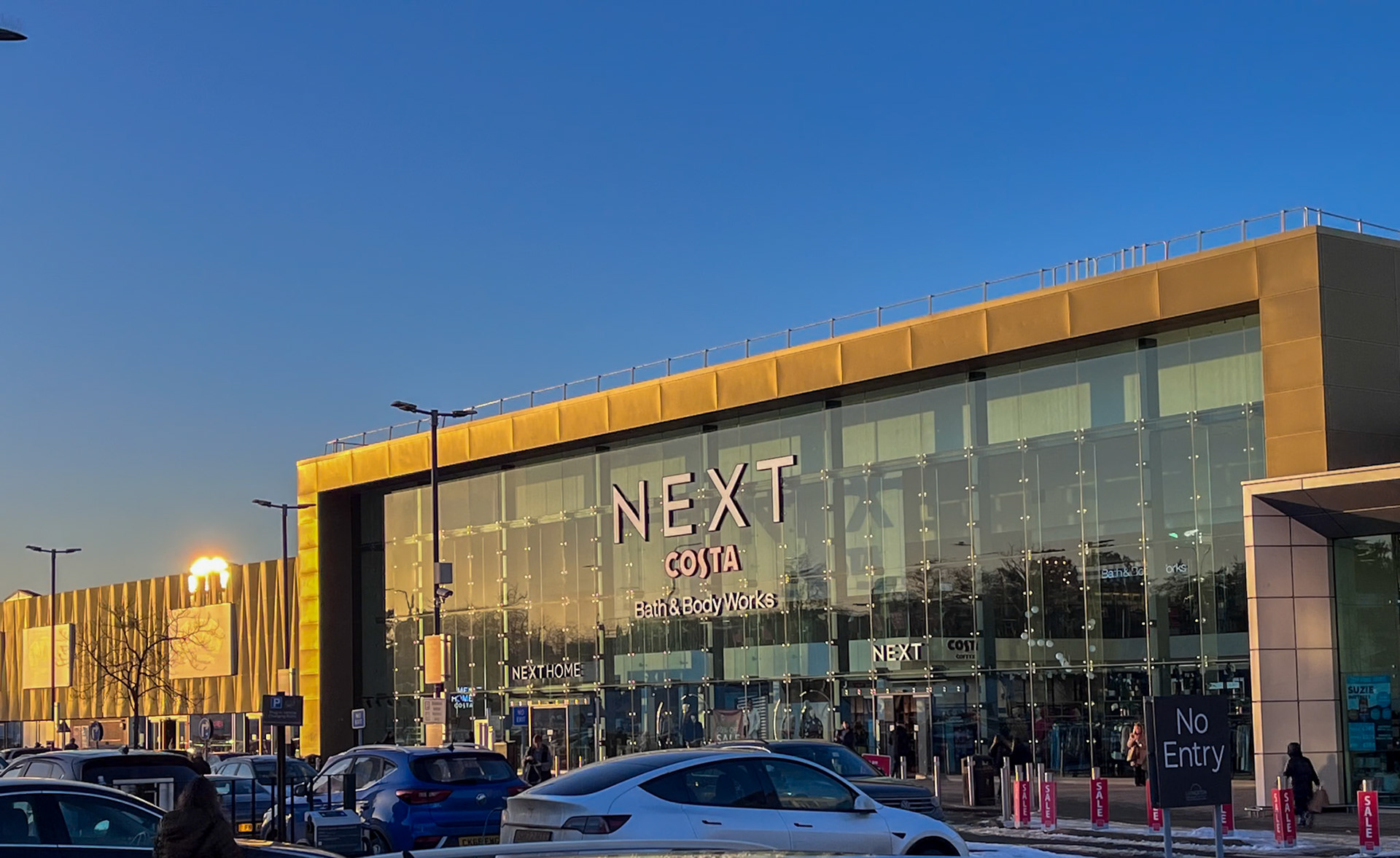 Sunset at Next Livingston, West Lothian 10 Jan 2025