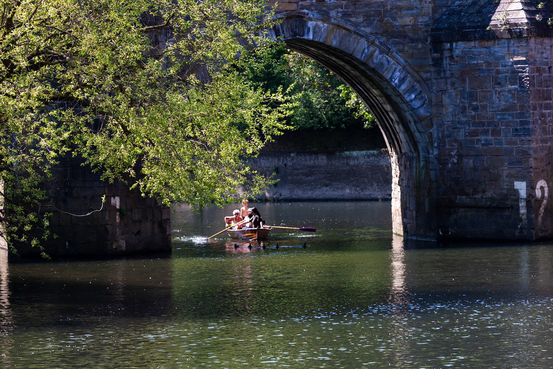 Rowing boat under Elvet Bridge, Durham 06 May 2018Please see my other Photographs at: www.jamespdeans.co.uk