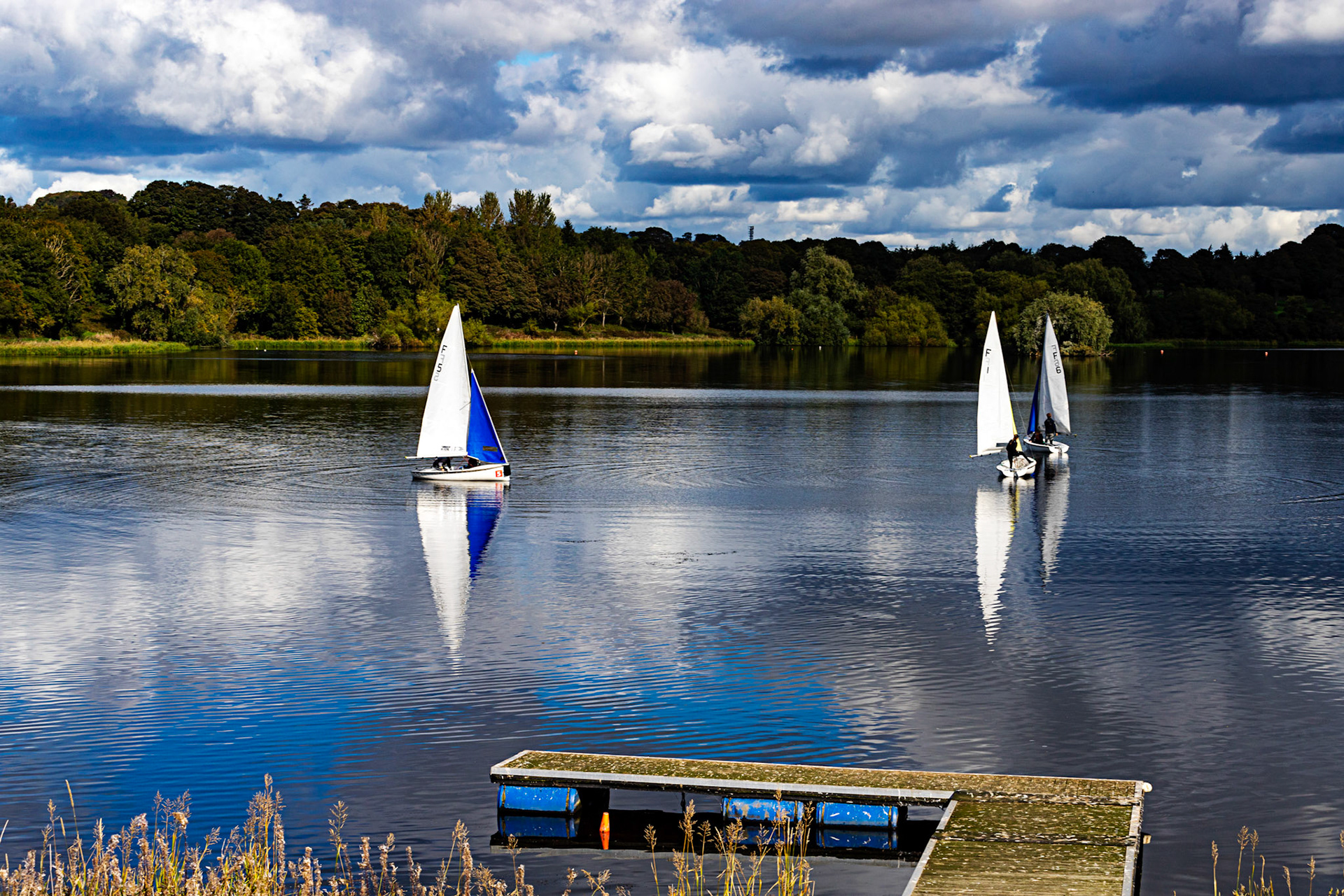 Sailing on Linlithgow Loch, with Reflections - 24 September 2022