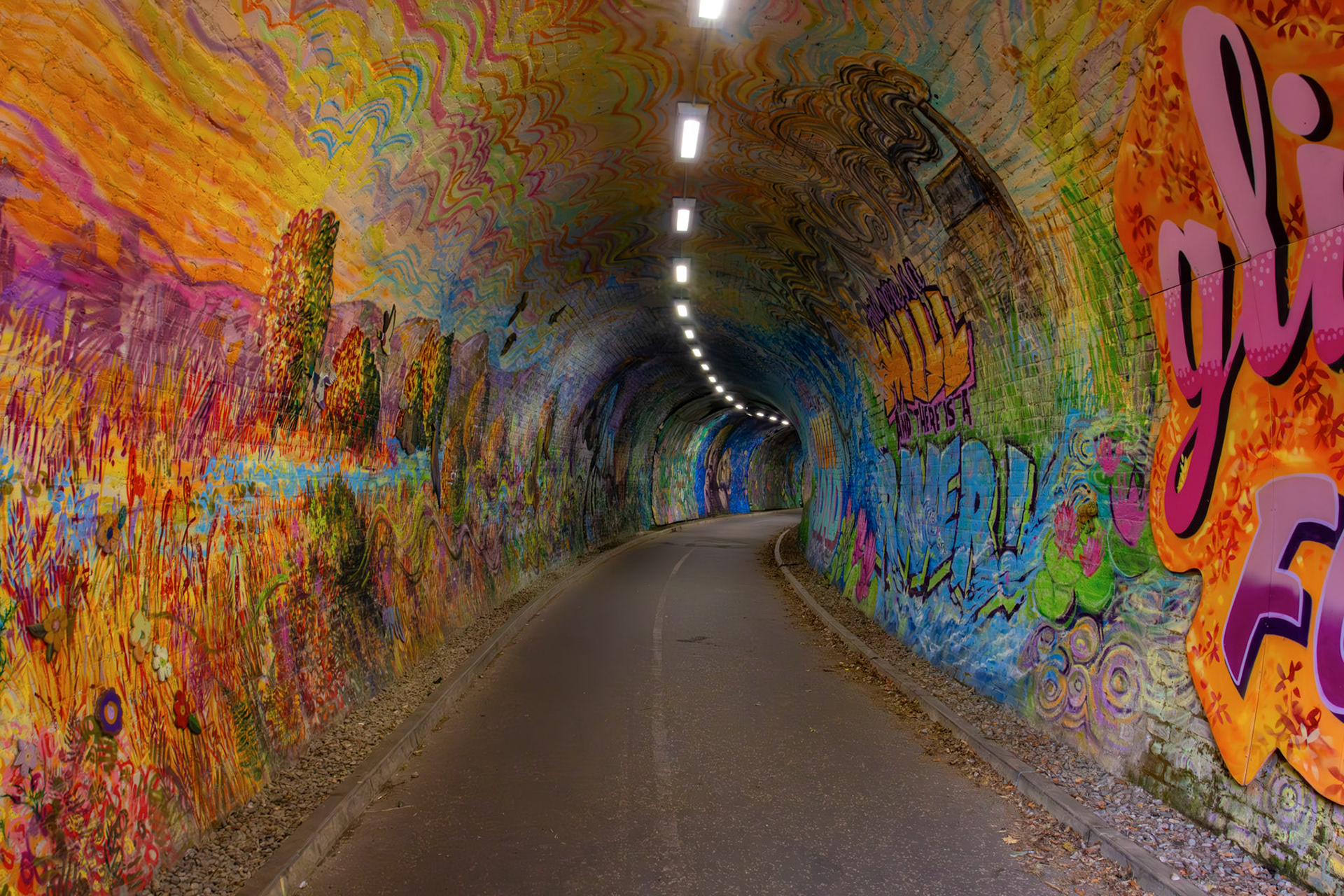 Colinton, Edinburgh 27 April 2026 - Colinton Tunnel. Mural, based on poem by Robert Louis Stevenson