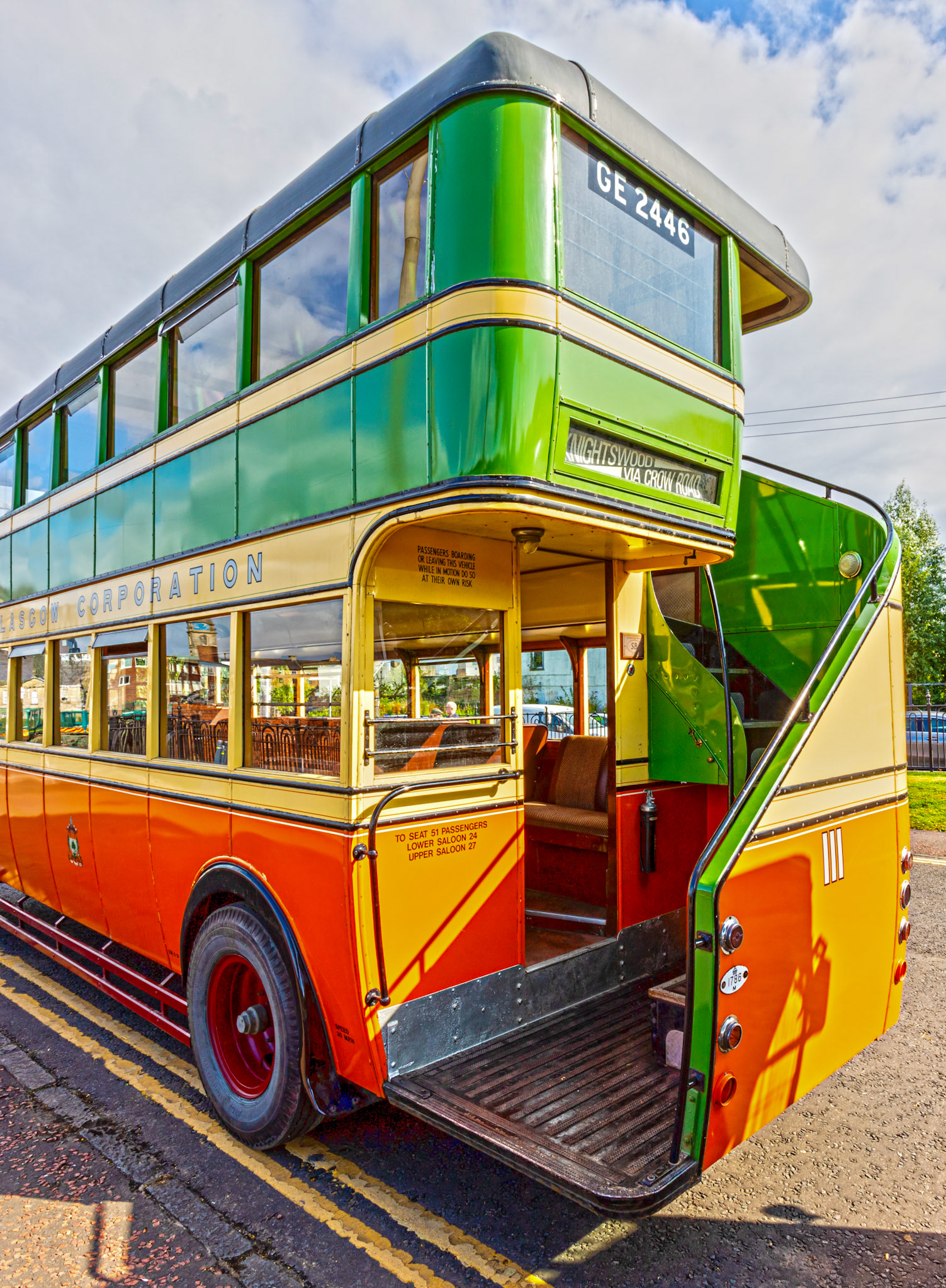 GE2446 Number: 111 1928 Leyland Titan - 100 years of Glasgow Corporation Motorbuses at the People's Palace Glasgow 03 August 2024
