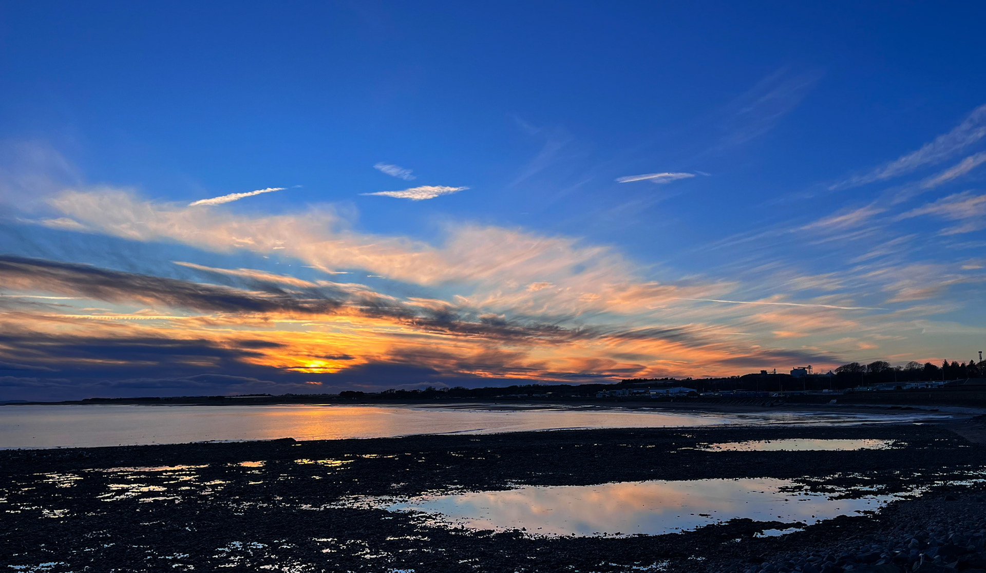 Sunset at Arbroath 08 February 2024