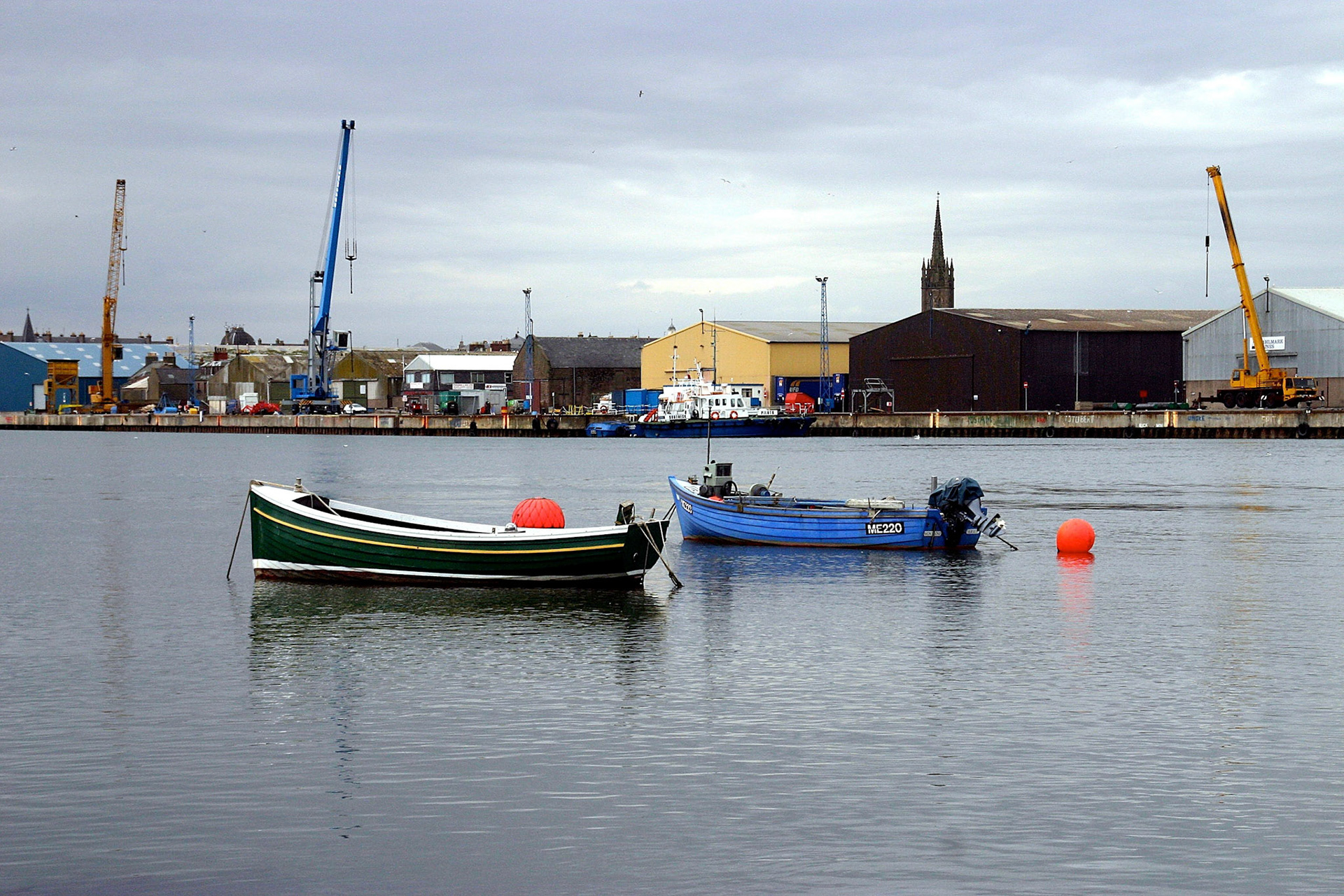 The quayside at Montrose is a bit quieter these days.