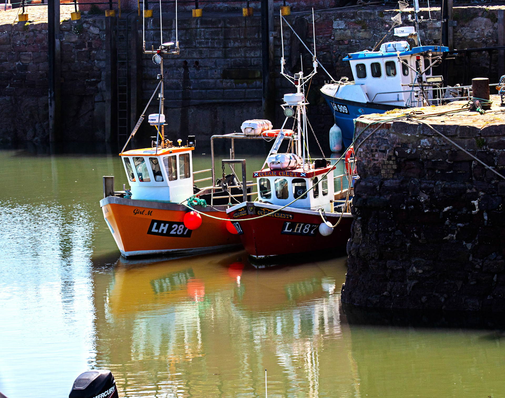 Fishing Boats &amp; Reflections - Dunbar 17 May 2025