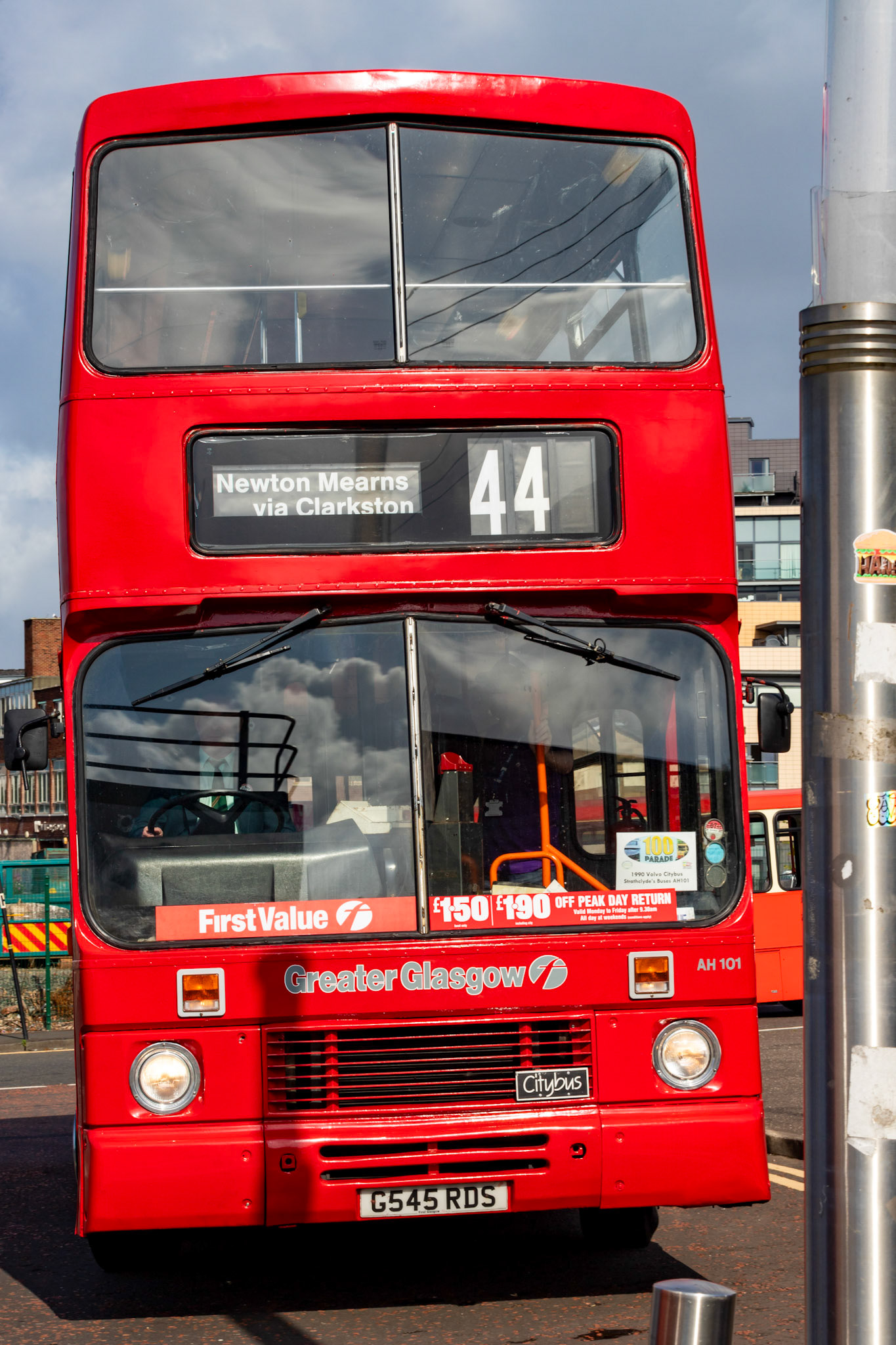 G545RDS  Number: AH101 Volvo Citybus 1990 - 100 years of Glasgow Corporation Motorbuses at the People's Palace Glasgow 03 August 2024