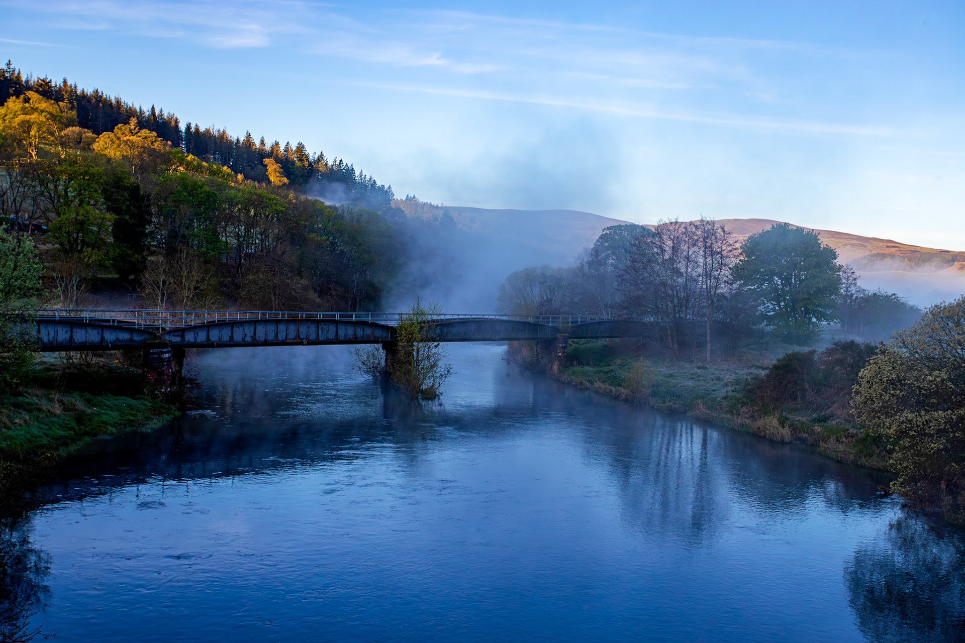 Mist over the river Tweed