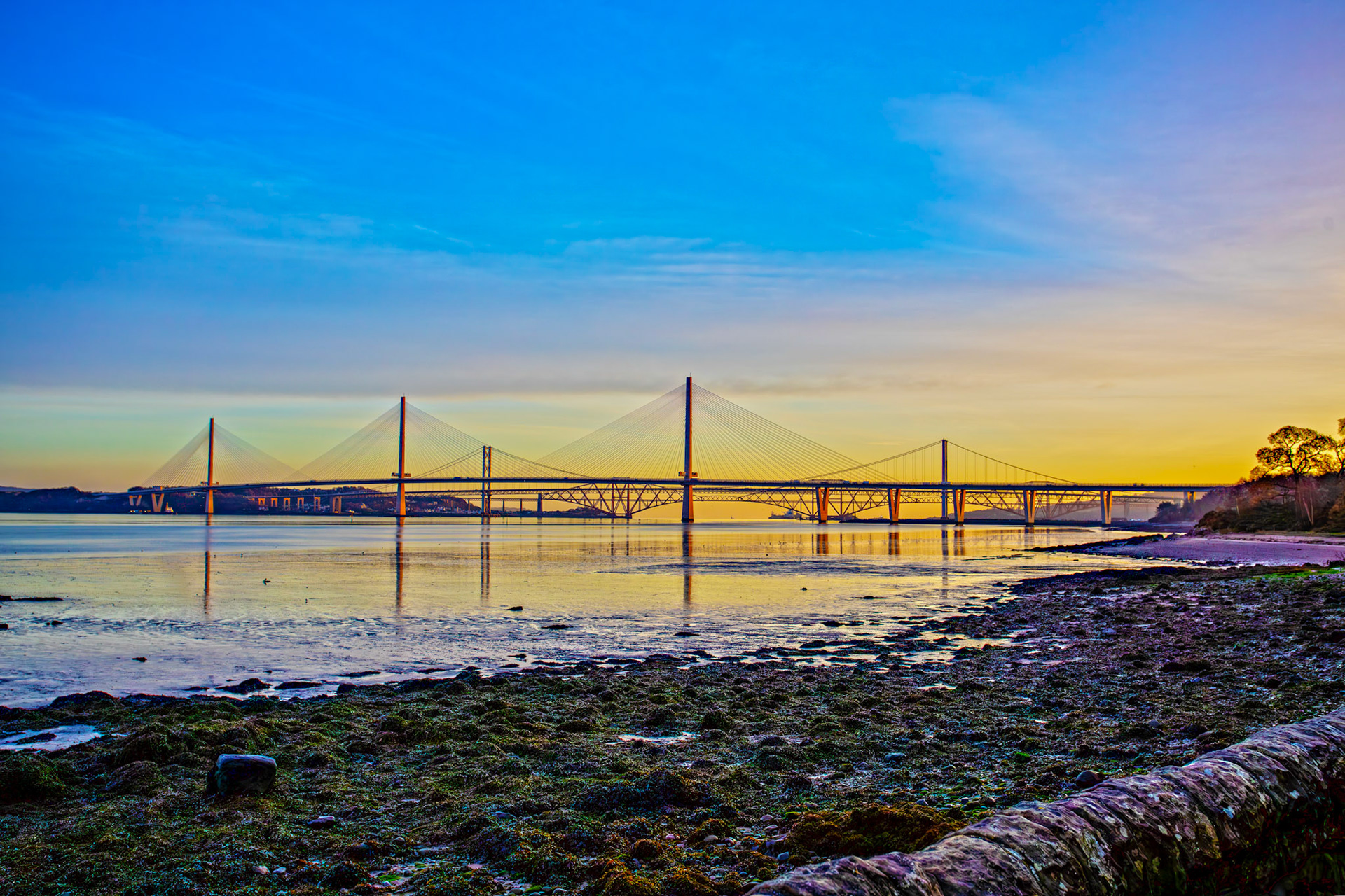 The Forth Bridges viewed from Hopetoun 04 December 2024