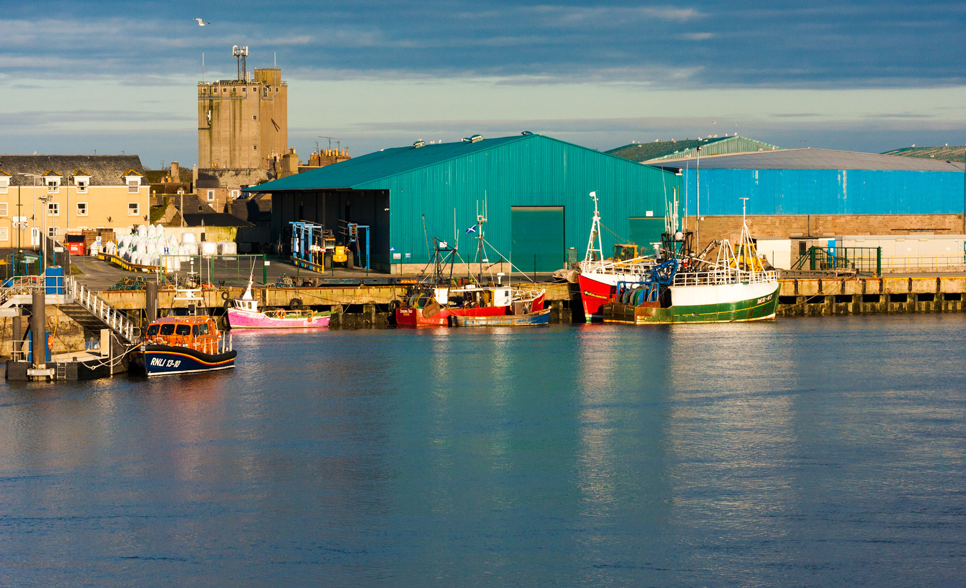 Montrose Docks on the River South Esk (at this stage the river estuary is the outflow from the Montrose Basin). Please see my other Photographs at: www.jamespdeans.co.uk