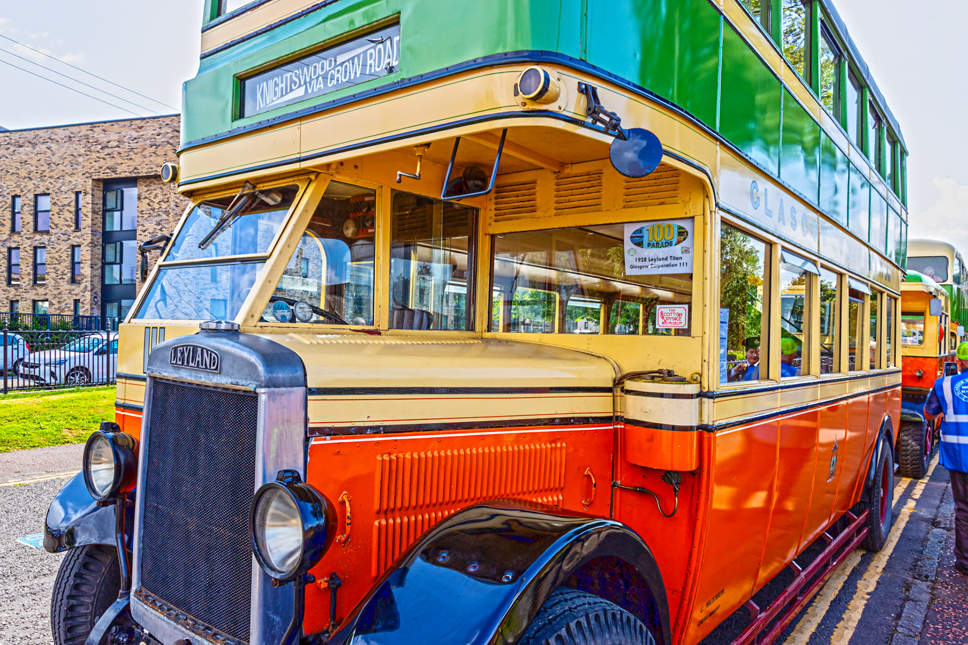 GE2446 Number: 111 1928 Leyland Titan - 100 years of Glasgow Corporation Motorbuses at the People's Palace Glasgow 03 August 2024