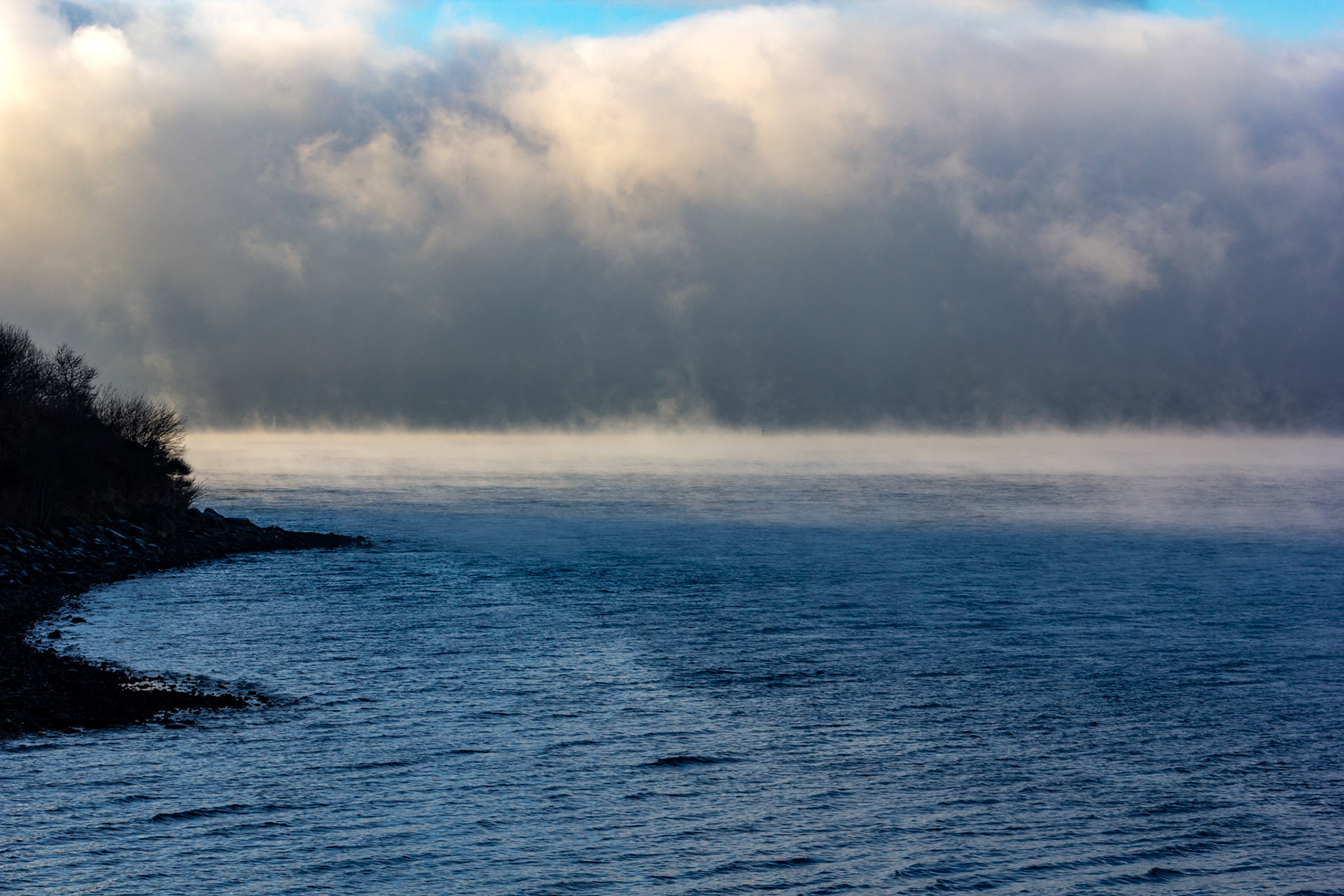 Fog over the Firth of Clyde at Gourock 13 December 2022