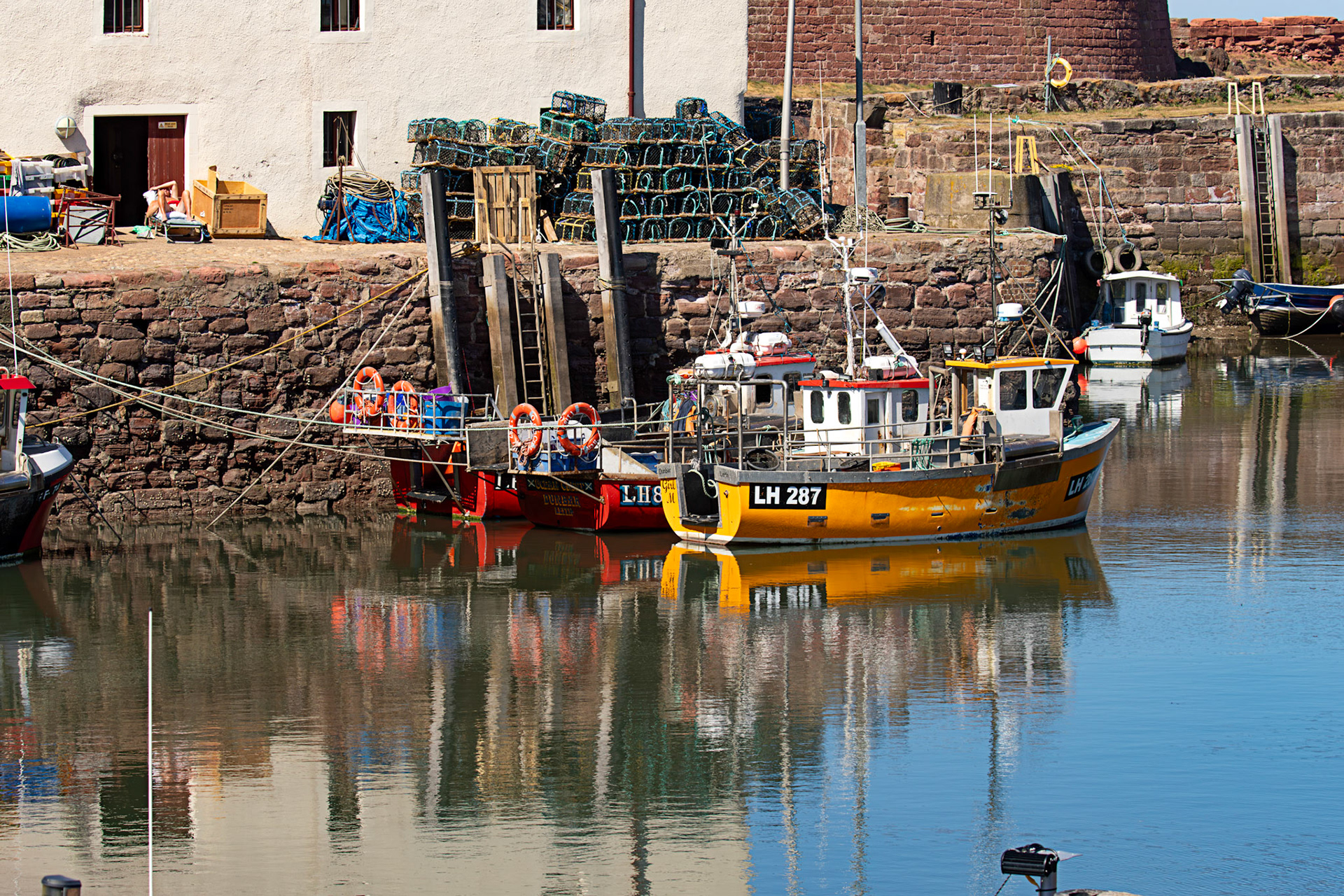 Fishing Boats &amp; Reflections - Dunbar 17 May 2025