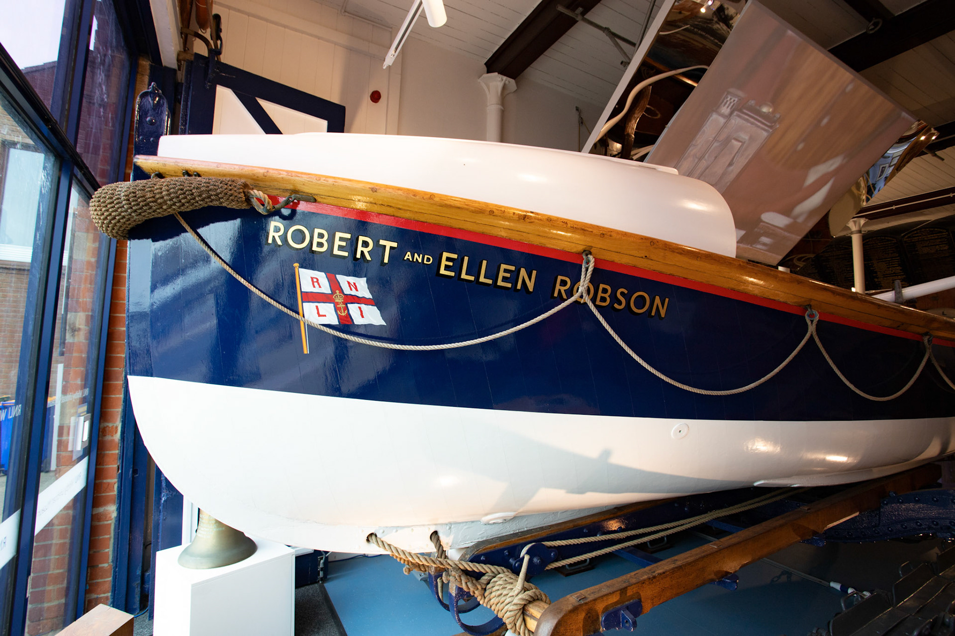 Whitby 24 March 2026This boat was last used on 24 November 1955 - that was also the last time that the RNLI used a rowing boat for rescues. I was very surprised that rowing boats had been used so recently.The boats trailer is even older - dating from the 1800s.