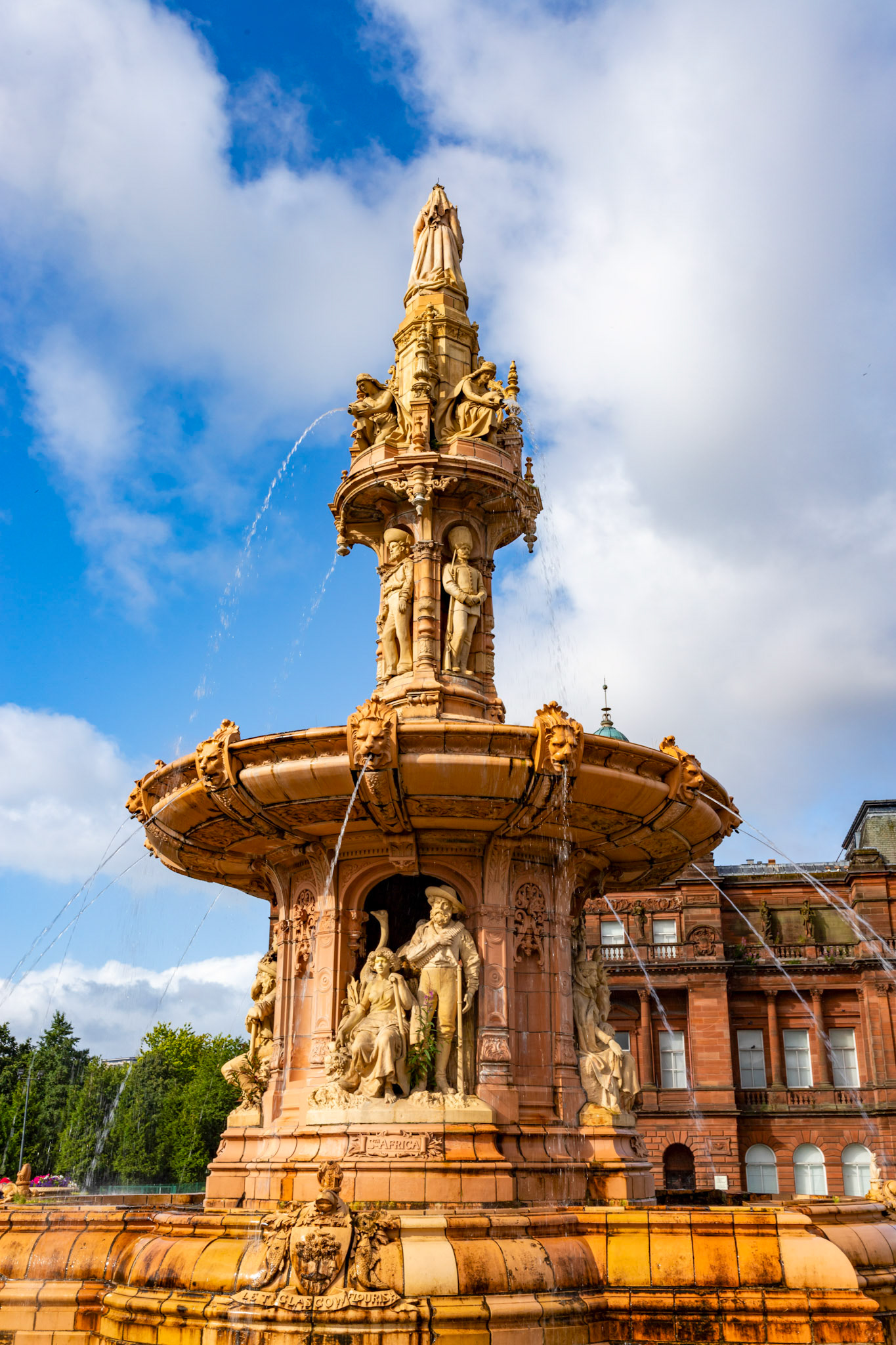 The Doulton Fountain outside the People's Palace Glasgow 03 August 2024