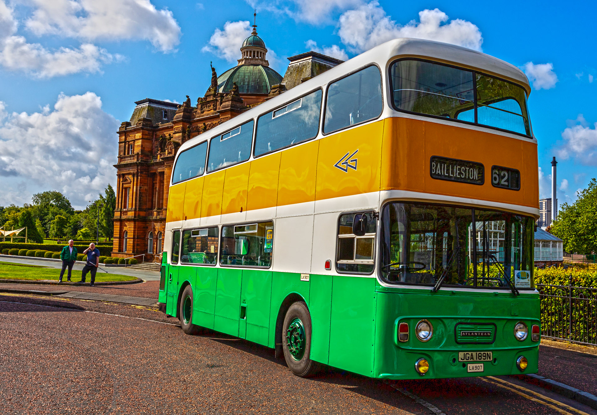 JGA189N Number: LA907 Leyland Atlantean 1975 - 100 years of Glasgow Corporation Motorbuses at the People's Palace Glasgow 03 August 2024