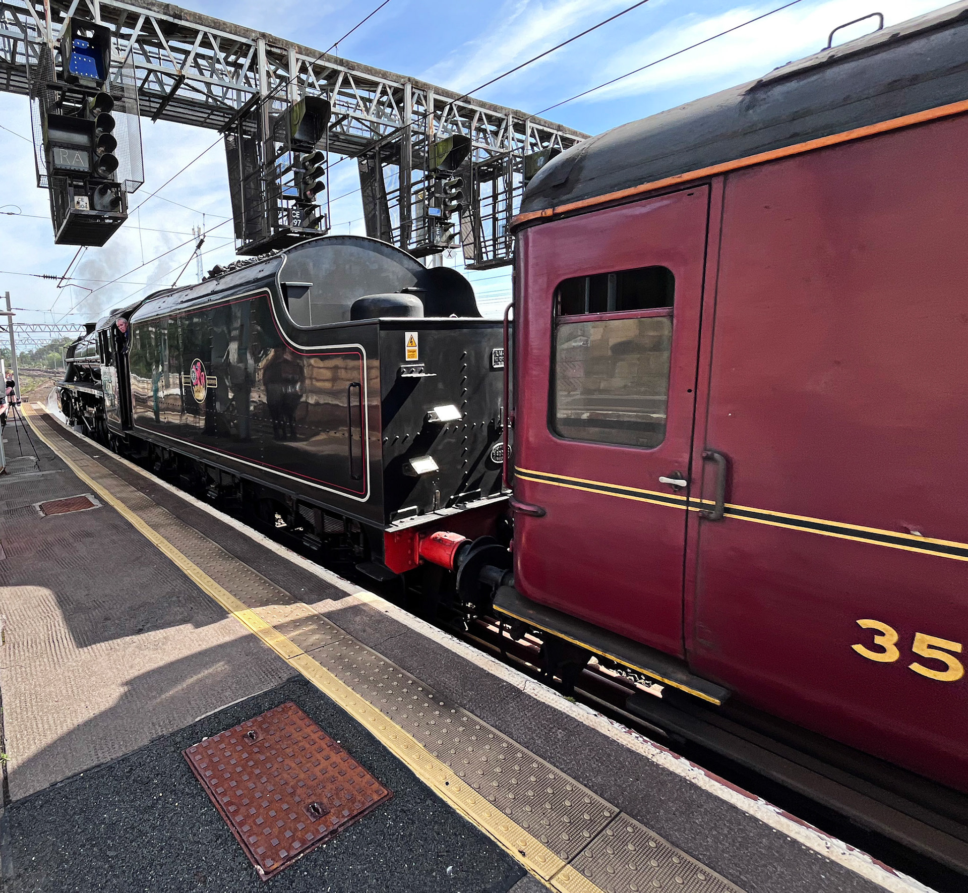 Trains in Carlisle Railway Station on 10 July 2025