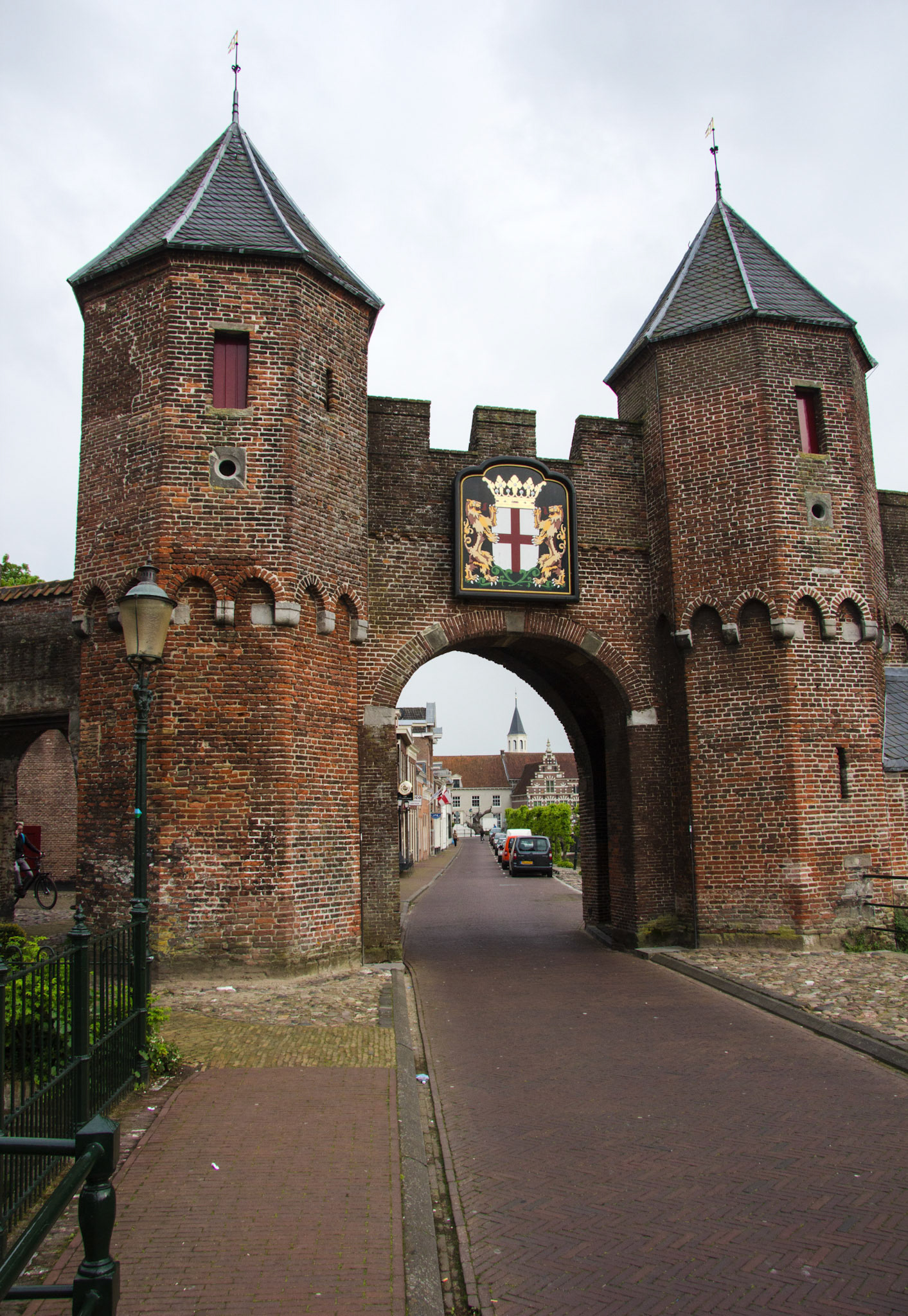 Amersfoort - Koppelpoort medieval gate Amersfoort, Netherlands. Build c1425 - it is a complex structure, being a gate covering the canal, 2 roadways and a bridge. Please see my other Photographs at: http://www.jamespdeans.co.uk/