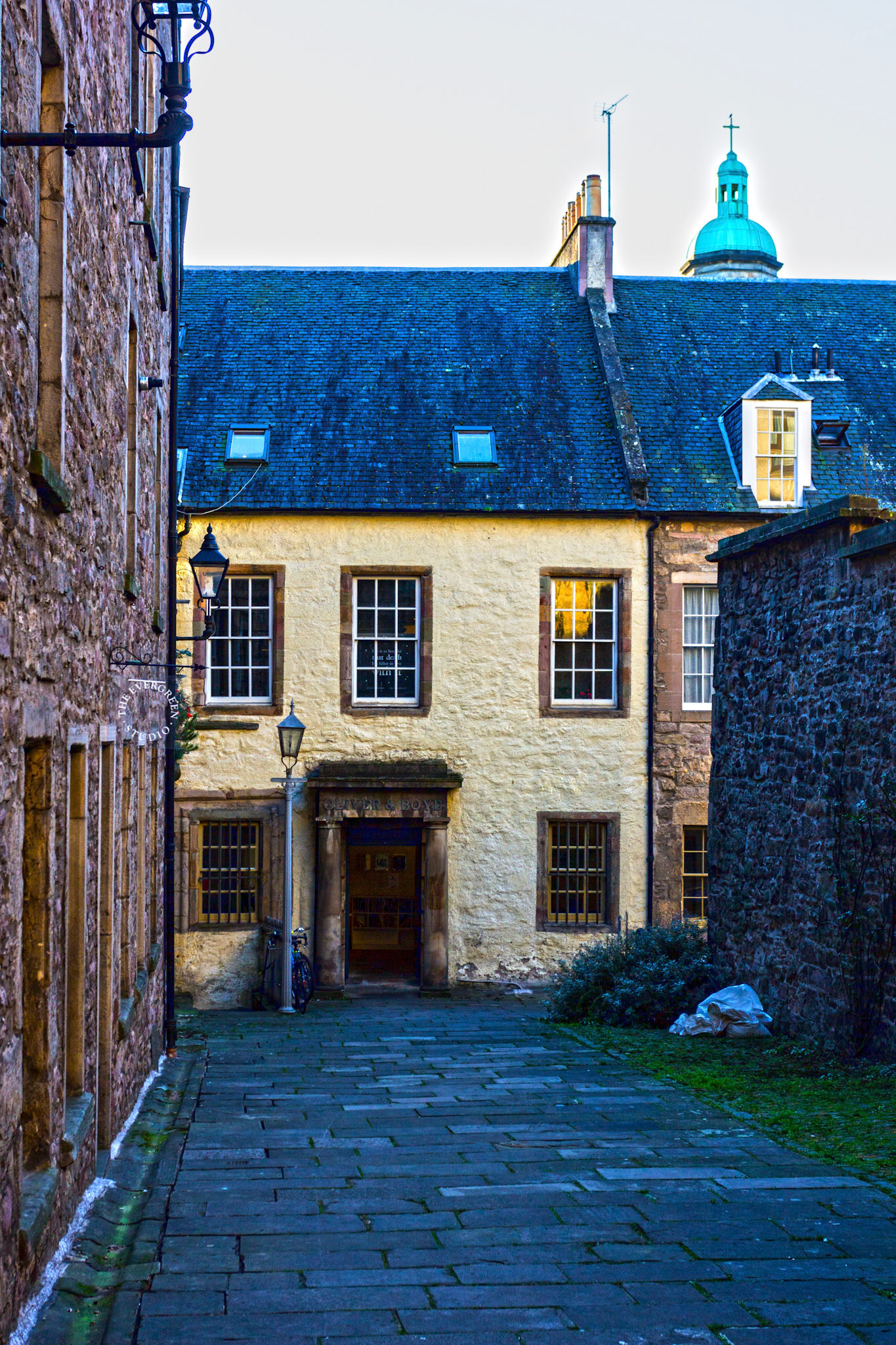 A house down a close off the High Street in Edinburgh Please see my other Photographs at: www.jamespdeans.co.uk