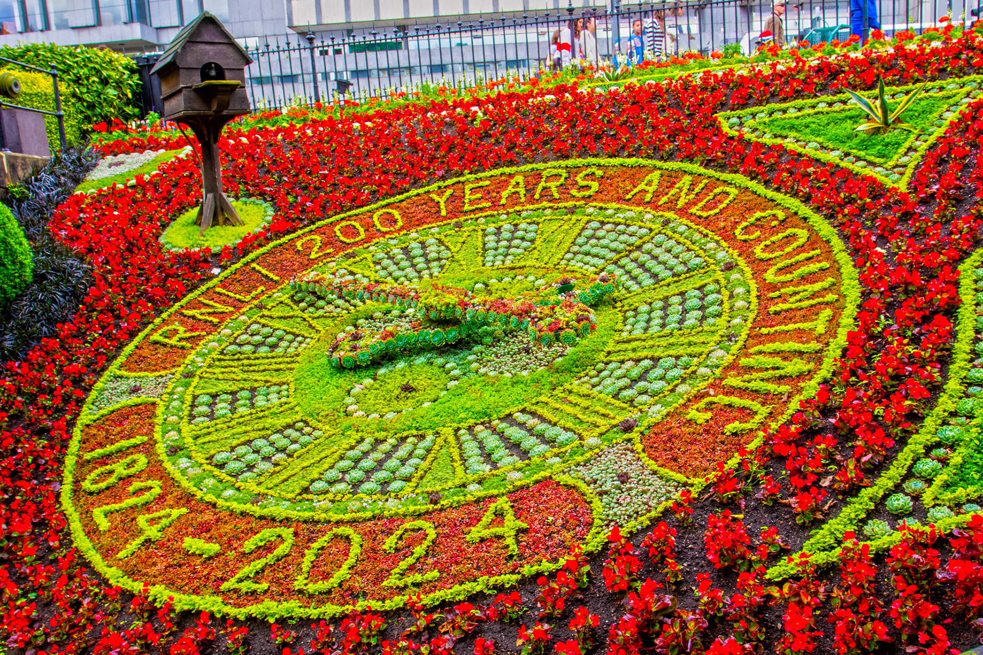 Edinburgh - Floral Clock - RNLI 200 years of saving lives at sea. 27 July 2024