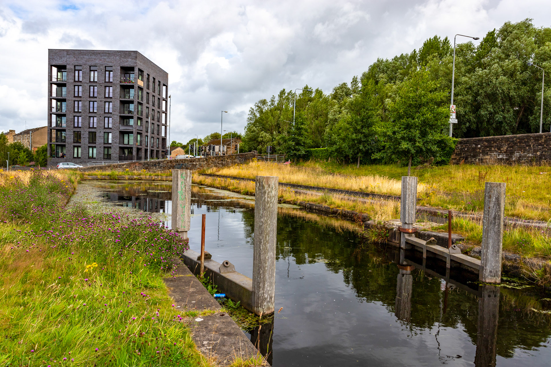 Kelvin Dry Dock at Maryhill Locks on the Forth &amp; Clyde Canal. 03 August 2024.
