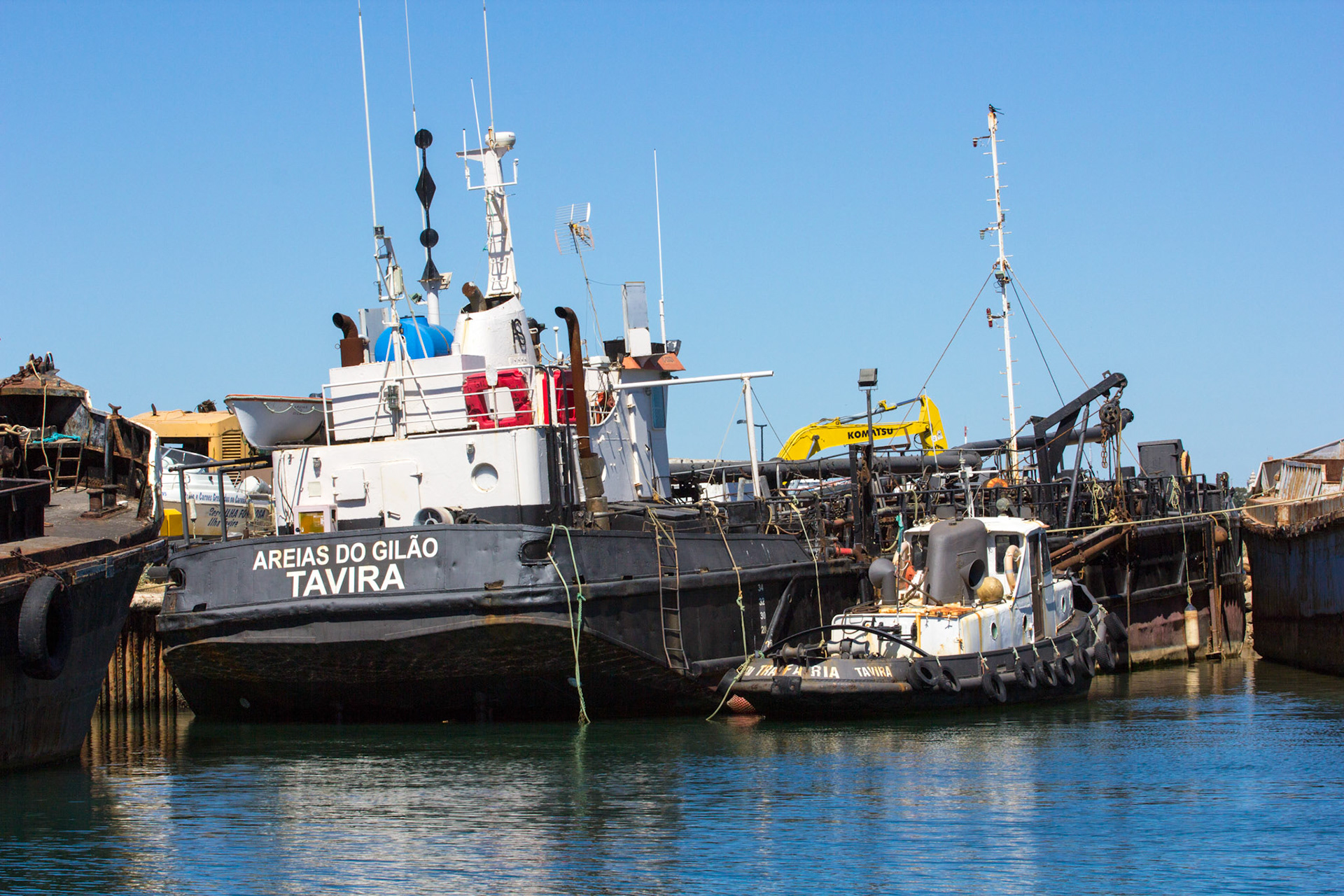 Ships lying in a harbour on the Gilao River.Please see my other Photographs at: www.jamespdeans.co.uk