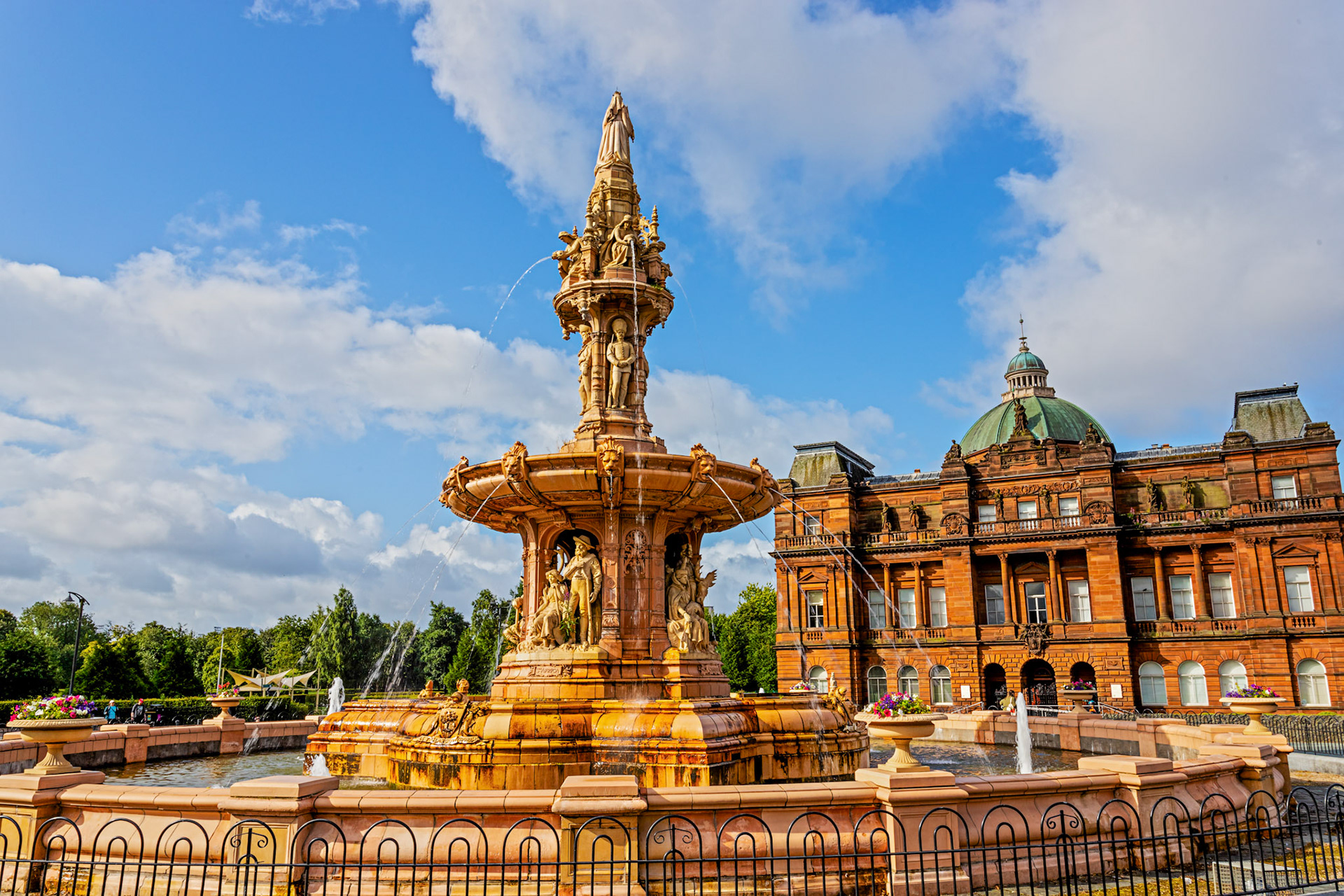 The Doulton Fountain outside the People's Palace Glasgow 03 August 2024