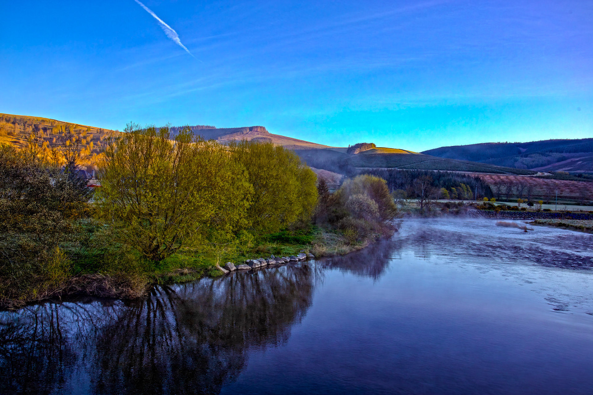 Mist over the river Tweed