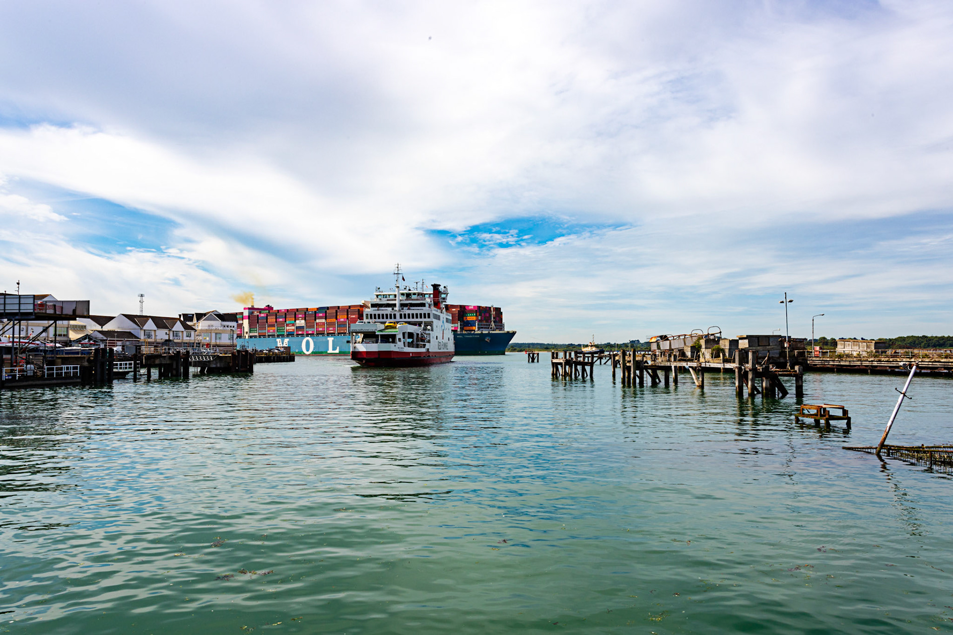 Large Container Ship on Southampton Water 12 July 2022
