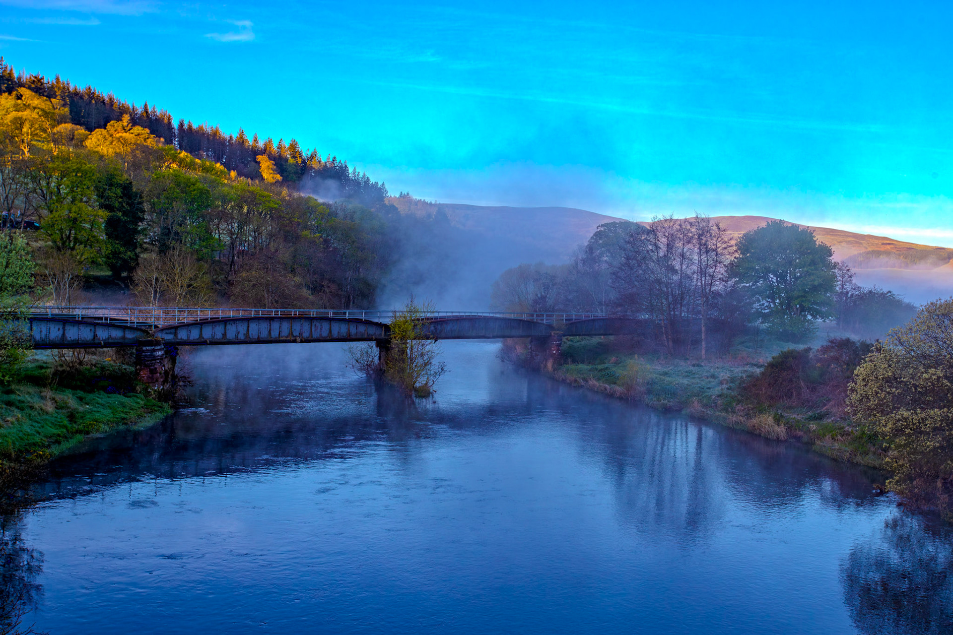 Mist over the river Tweed