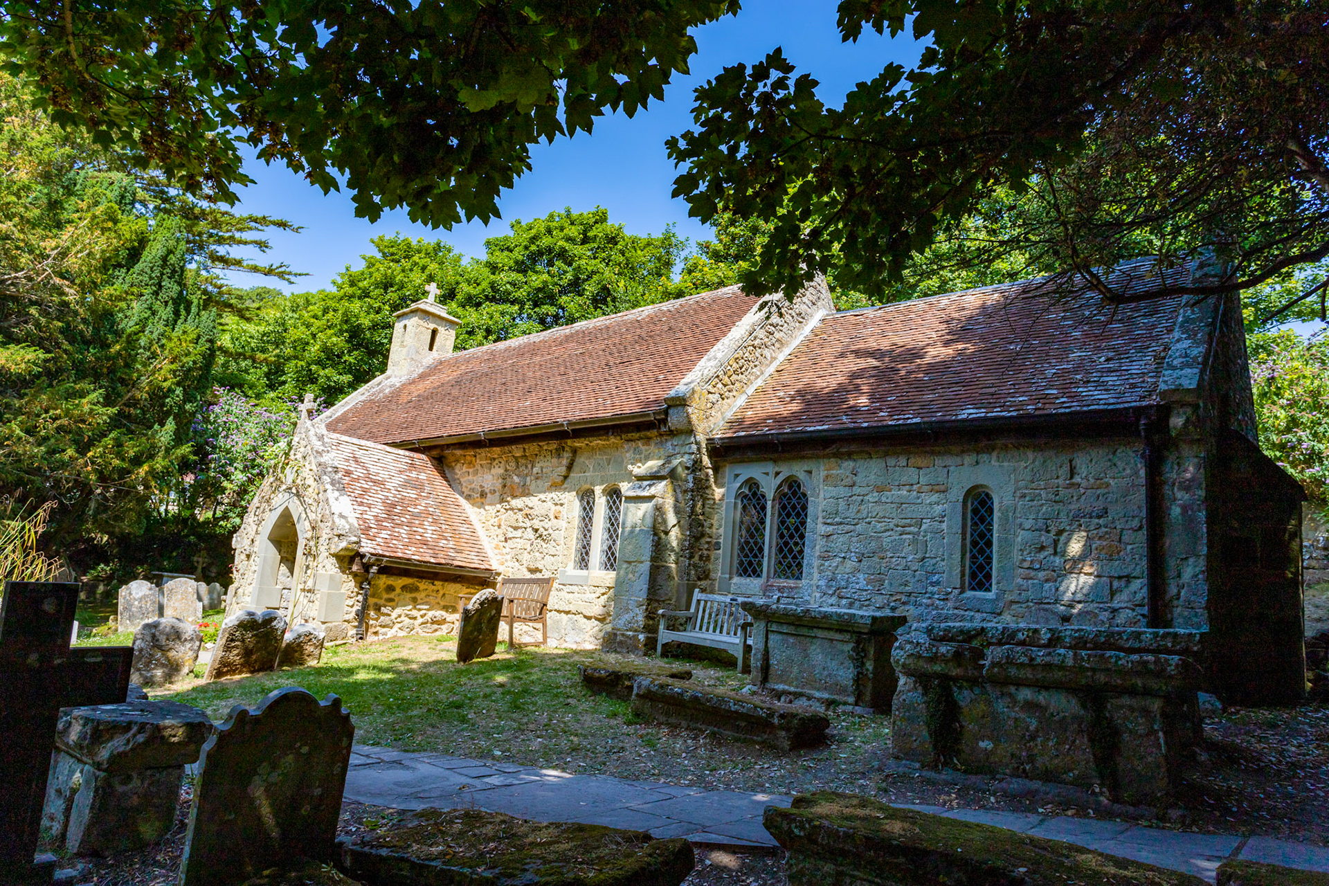 Old St Boniface Church Bonchurch Ventnor IOW 19  July 2022