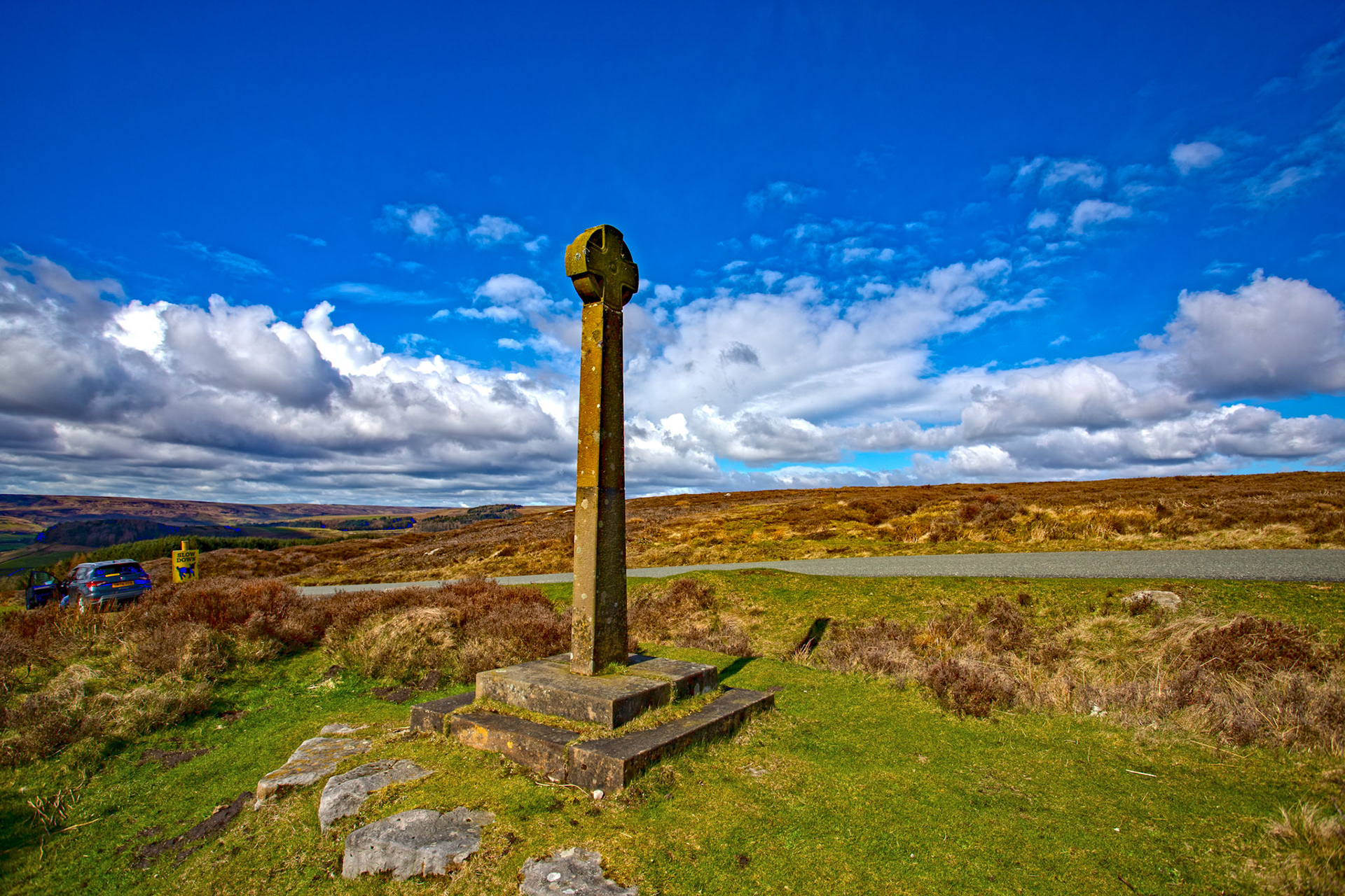 Heygate Bank - Rosedale - North York Moors 25 March 2026The Rosedale Millenium Cross - erected in the year 2000.