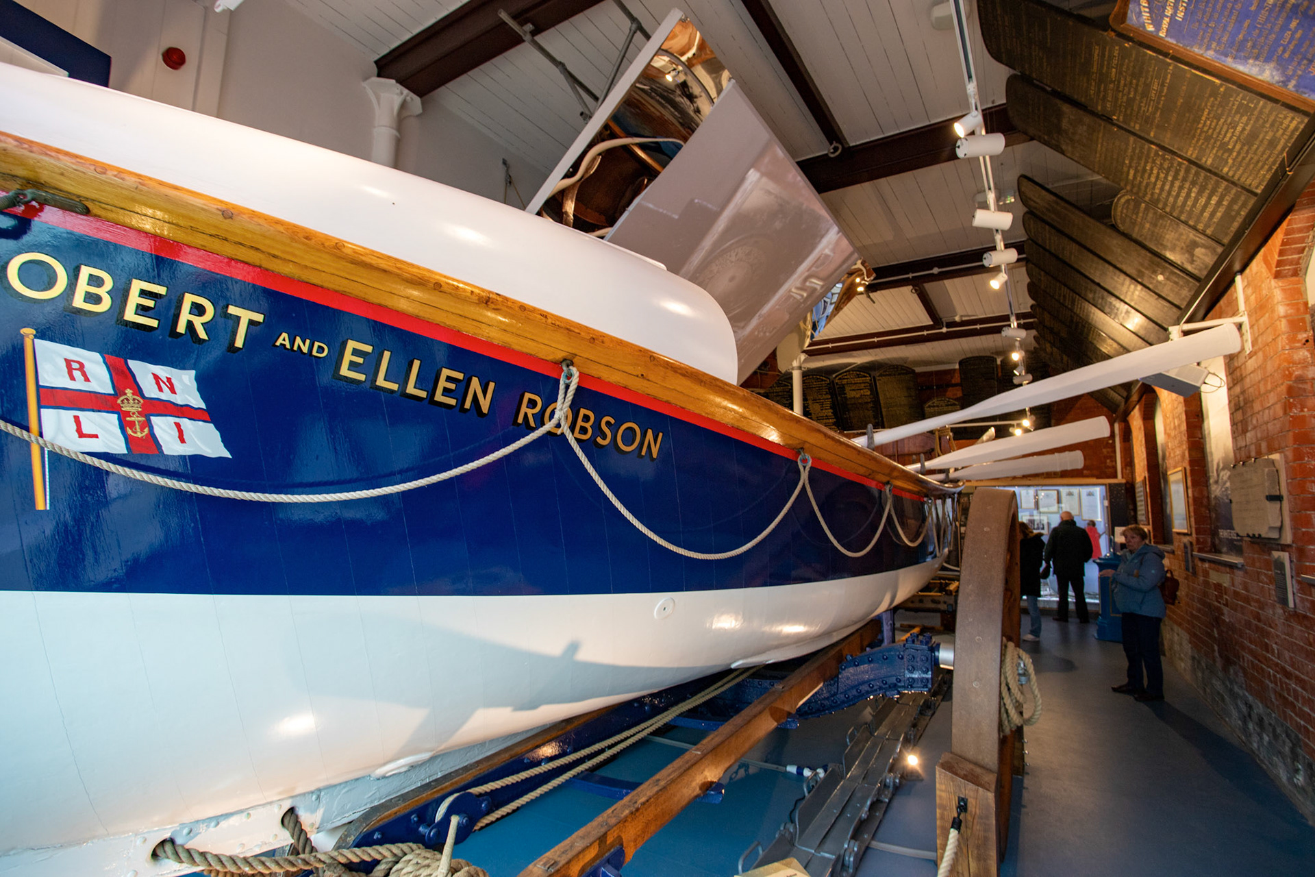 Whitby 24 March 2026This boat was last used on 24 November 1955 - that was also the last time that the RNLI used a rowing boat for rescues. I was very surprised that rowing boats had been used so recently.The boats trailer is even older - dating from the 1800s.