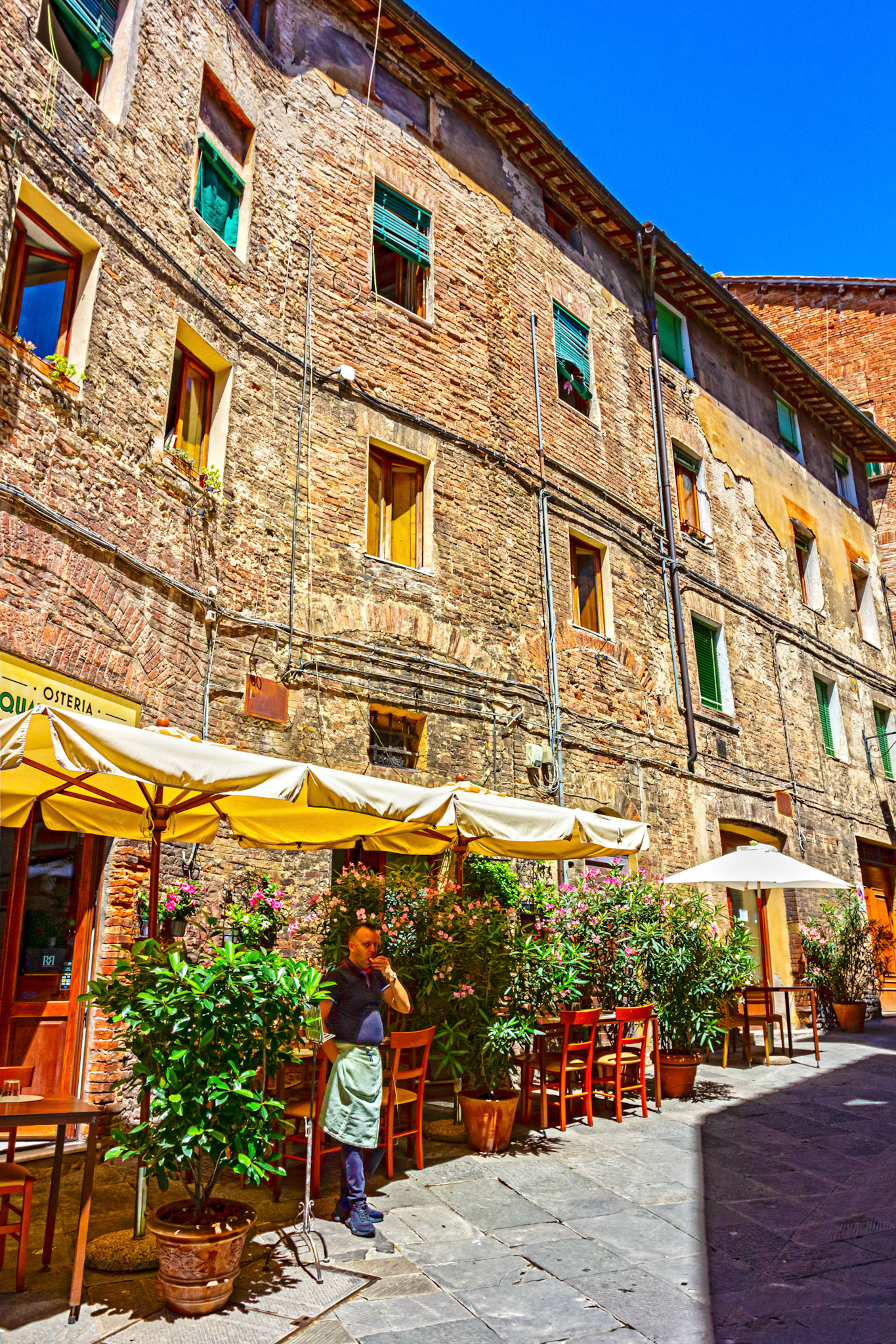 Street scene in Siena 26 June 2024