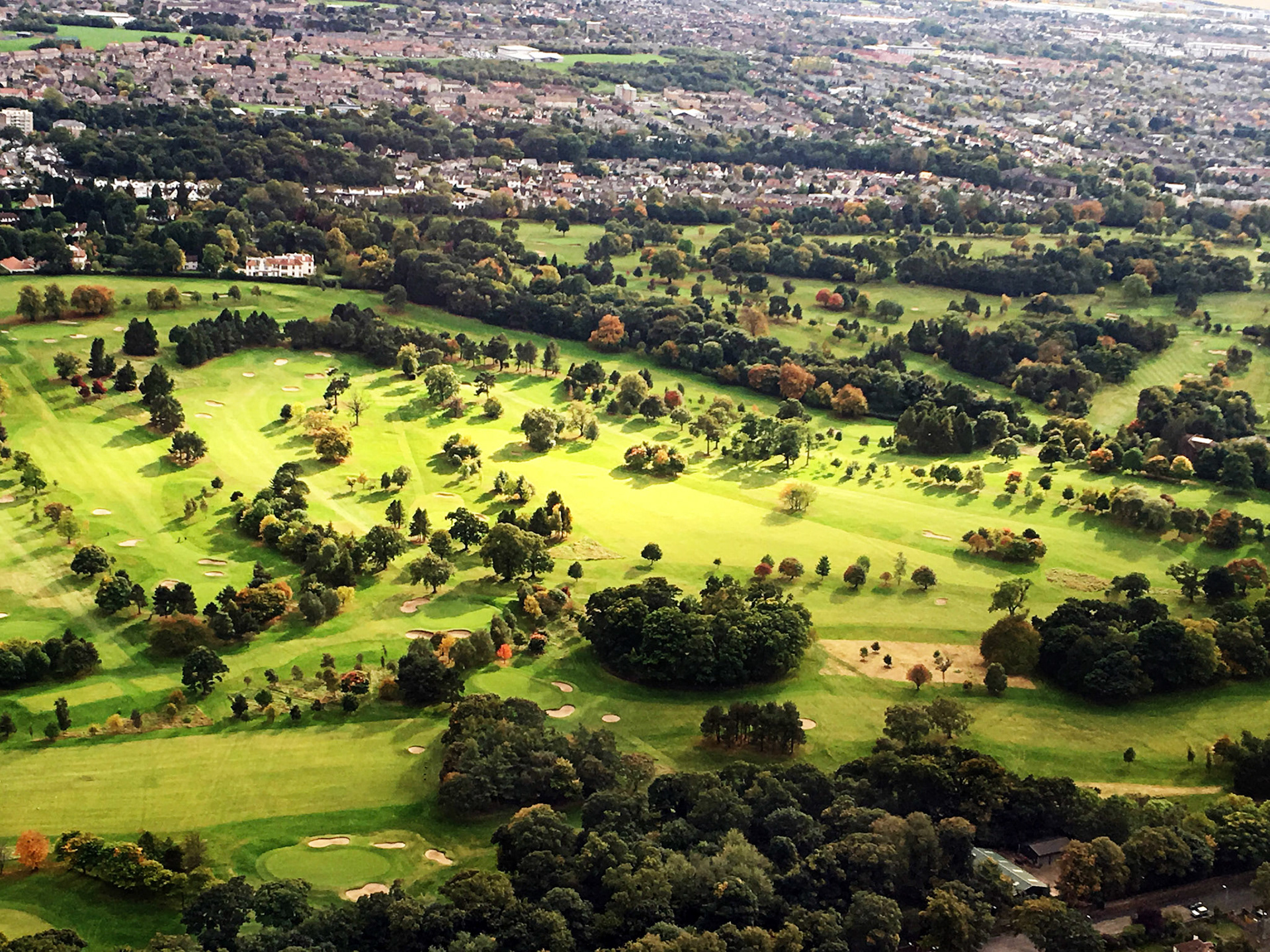 On my way back fom Stuttgart - Golf Course at Cramond viewed out of the flight from Schiphol to Edinburgh Airport. Please see my other Photographs at: http://www.jamespdeans.co.uk/