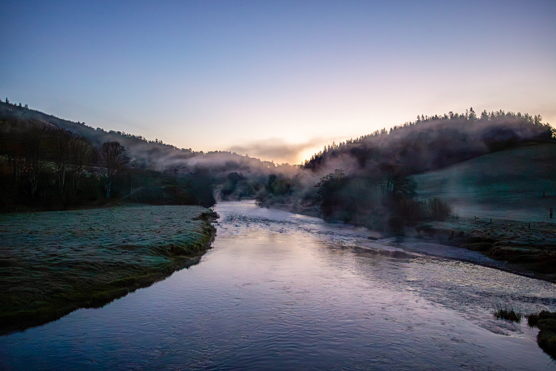 Mist over the river Tweed