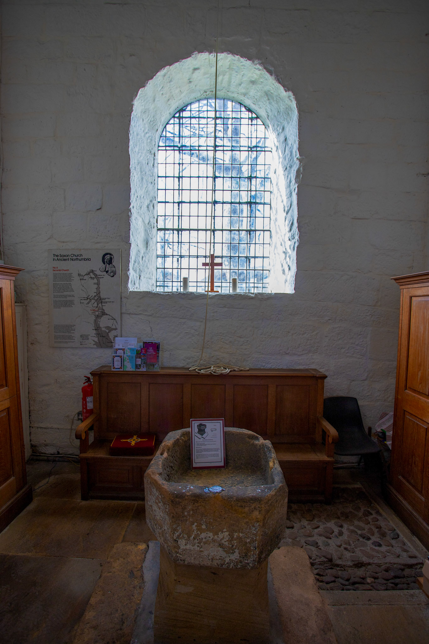 Escomb Saxon Church, Escomb, Bishop Auckland 26 March 2026Escomb Saxon Church is one of the oldest churches in England and one of only four complete Anglo-Saxon churches remaining in England. The church was founded about AD 670–675, when the area was part of the Anglian Kingdom of Northumbria. Much of the stone was taken from the nearby Roman fort at Vinovia (Binchester). Inside the church a lot of stone has Roman markings.