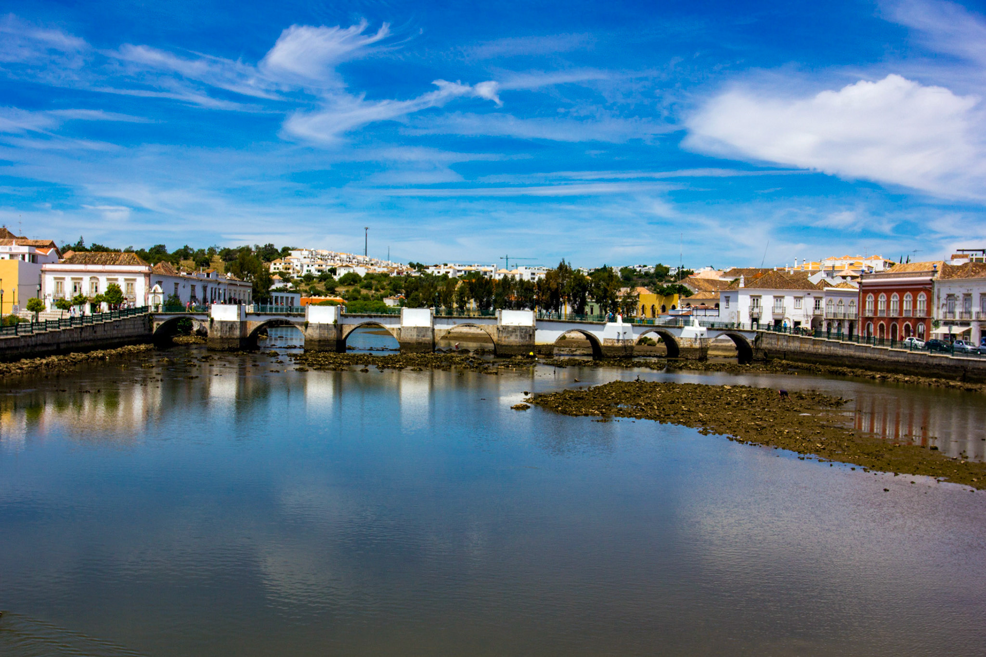The Gilão River (Tavira, Algarve, Portugal) at the Romano Bridge.Please see my other Photographs at: www.jamespdeans.co.uk