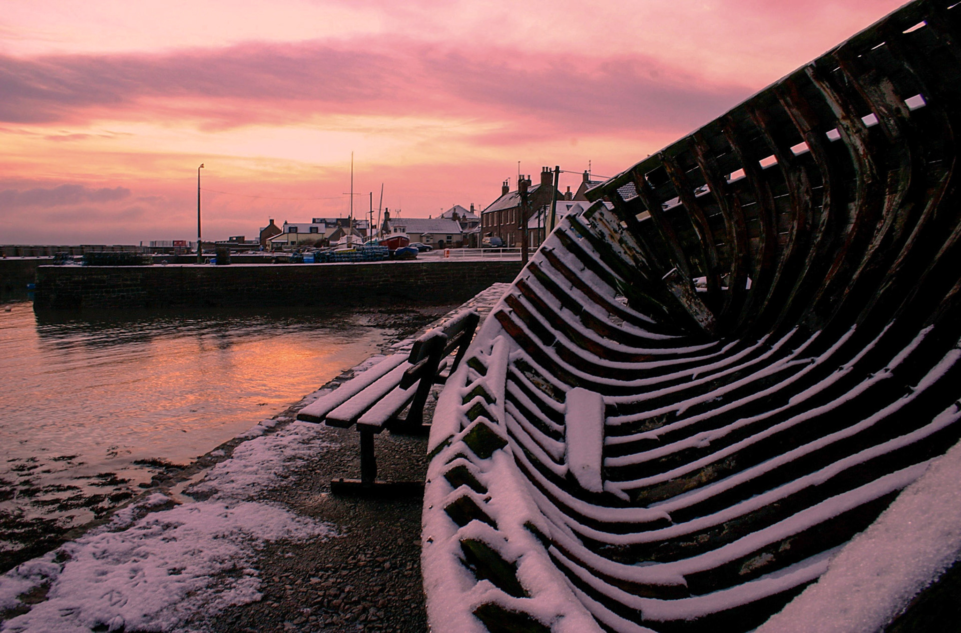 Boat at Johnshaven harbour.